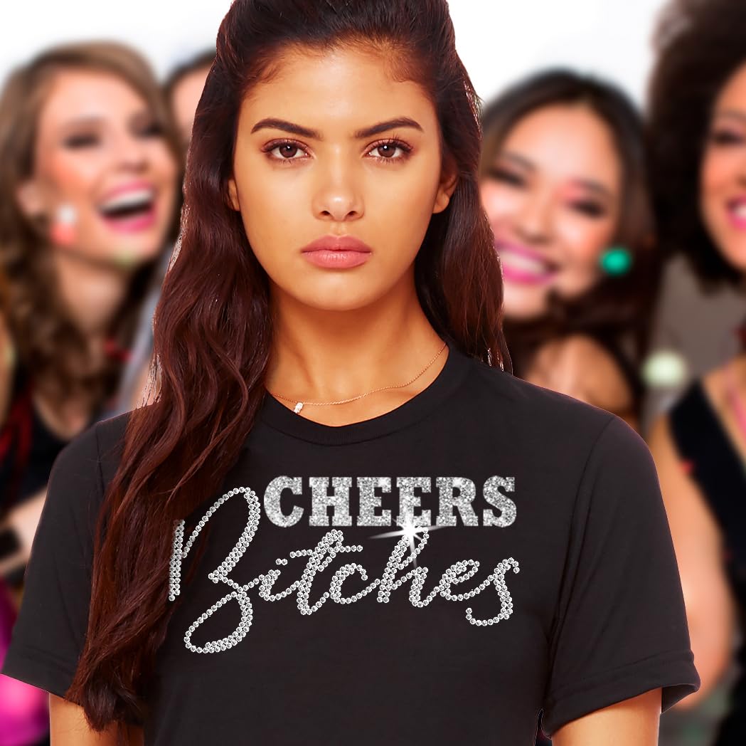 Funny Women's Birthday Shirts with Rhinestones - 'It's My Birthday Bitches' T-Shirt - Cute & Sassy Birthday Gifts for Her - Perfect for Parties, Girls Night Out & Birthday Celebrations