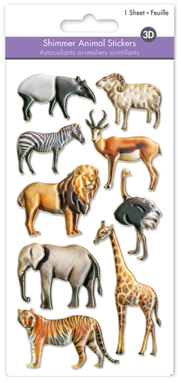 Puffy Animal Stickers for Kids - Cute 3D Reward Stickers for Teachers, Toddlers & Boys - Fun Classroom Incentives & Scrapbook Decorations