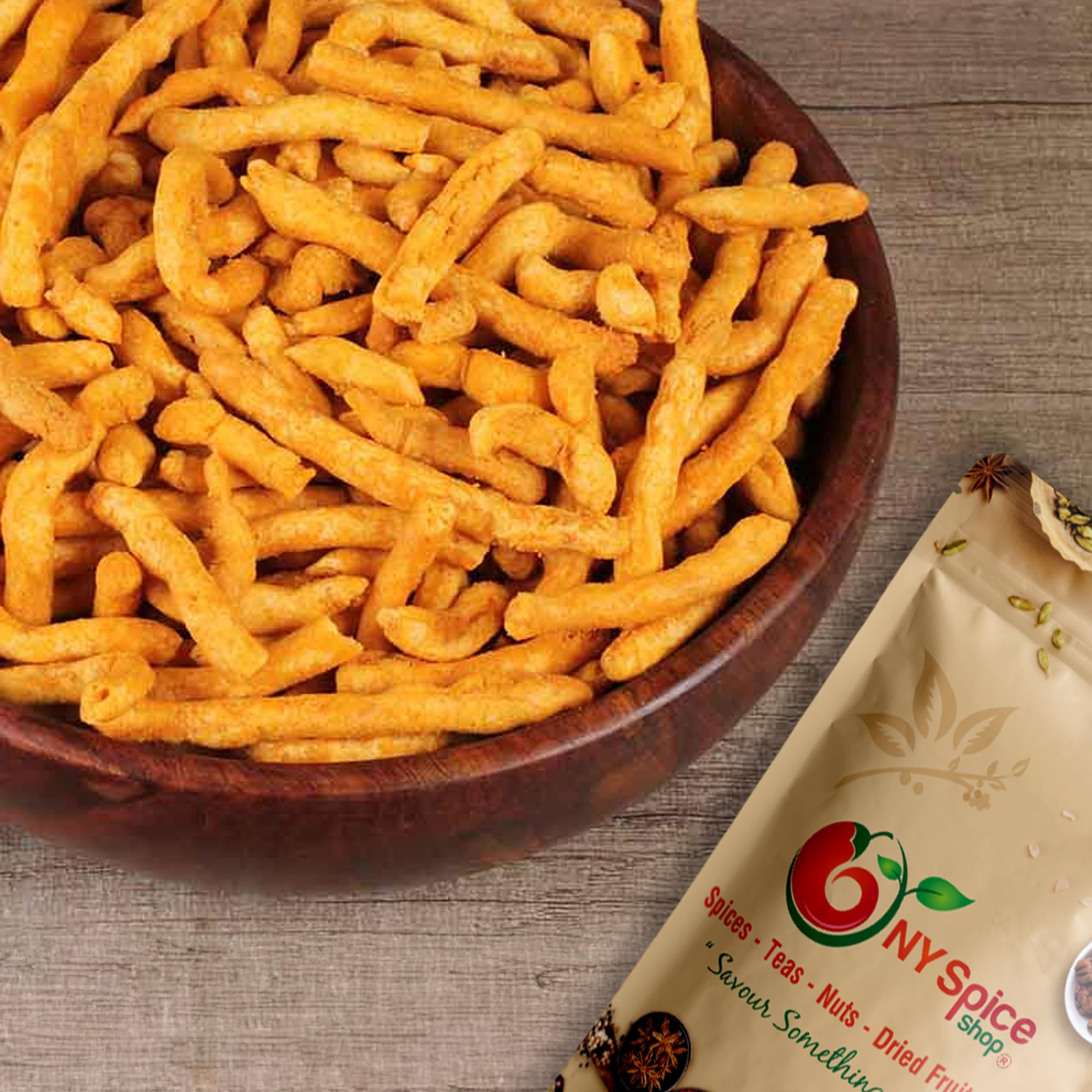NY Spice Shop Cajun Hot Sticks Snacks - 1 Pound Spicy Cajun Corn Sticks - Crunchy Toasted Cajun Snack Mix - Perfect for Parties, Hiking & Game Day - Hot & Spicy Trail Mix Sticks - Cajun Style Hot Chips for Snacking