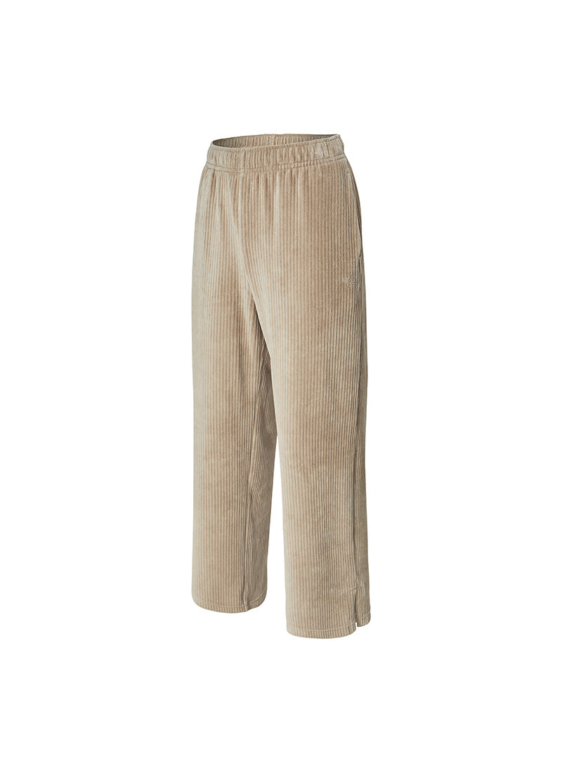 Velvet Corduroy Wide Leg Pants for Women - High Waisted Comfortable Lounge Pants for Casual Wear & Home Relaxation
