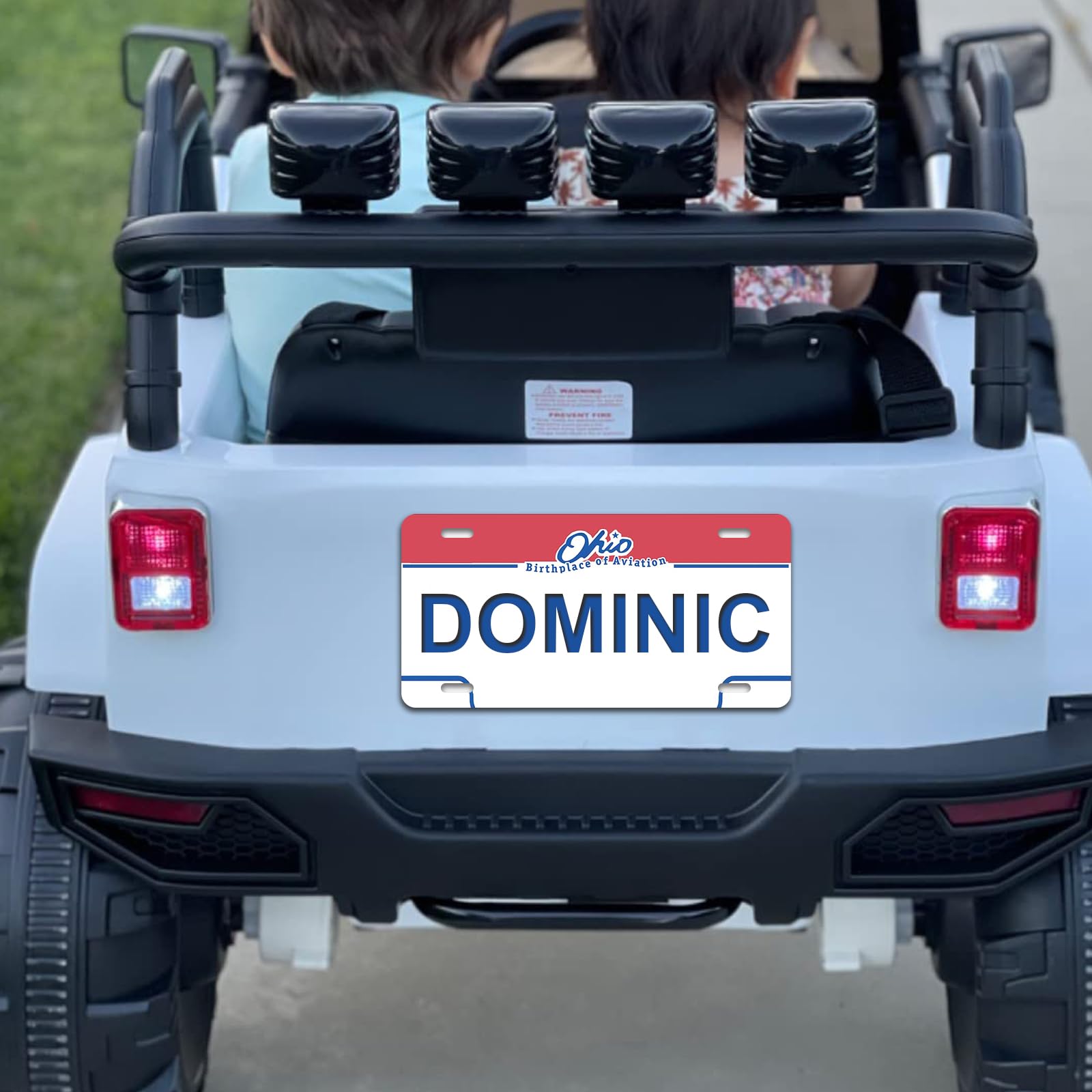 Custom Motorcycle License Plate - Personalized for All 50 States | 7x4 Inch Durable .040 Aluminum Plate for Kids Bikes, Power Wheels, Golf Carts & ATVs | Perfect for Customizing Ride-On Toys, Mini Vehicles & Unique Gifts