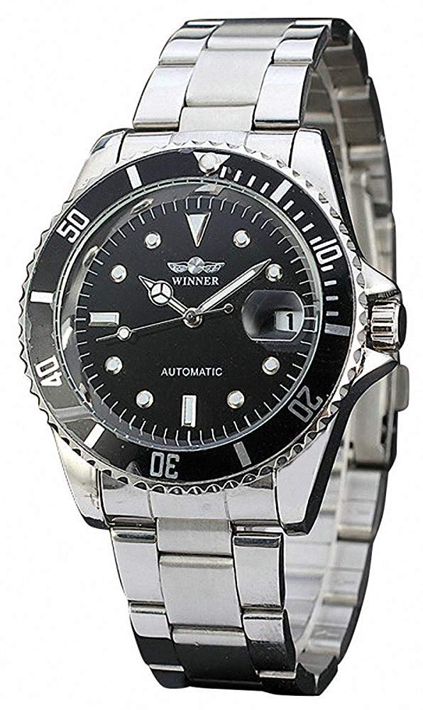 MASTOP Men's Automatic Luxury Stainless Steel Watch with Rotating Bezel & Date Display - Classic Dress Watch for Business, Formal Events & Everyday Wear