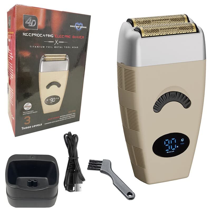 Premium Rechargeable Electric Shaver for Men - Wet/Dry Beard Trimmer & Foil Shaver for Bald Head & Facial Hair - Perfect for Travel, Gym & Daily Grooming Routine