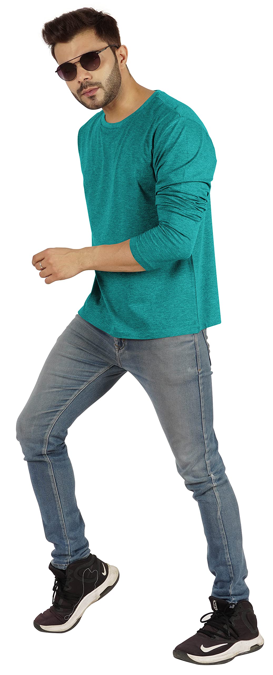 Inkmeso Men's Long Sleeve Cotton T-Shirt - Lightweight Basic Solid Color Casual Shirt for Everyday Wear, Work & Outdoor Activities