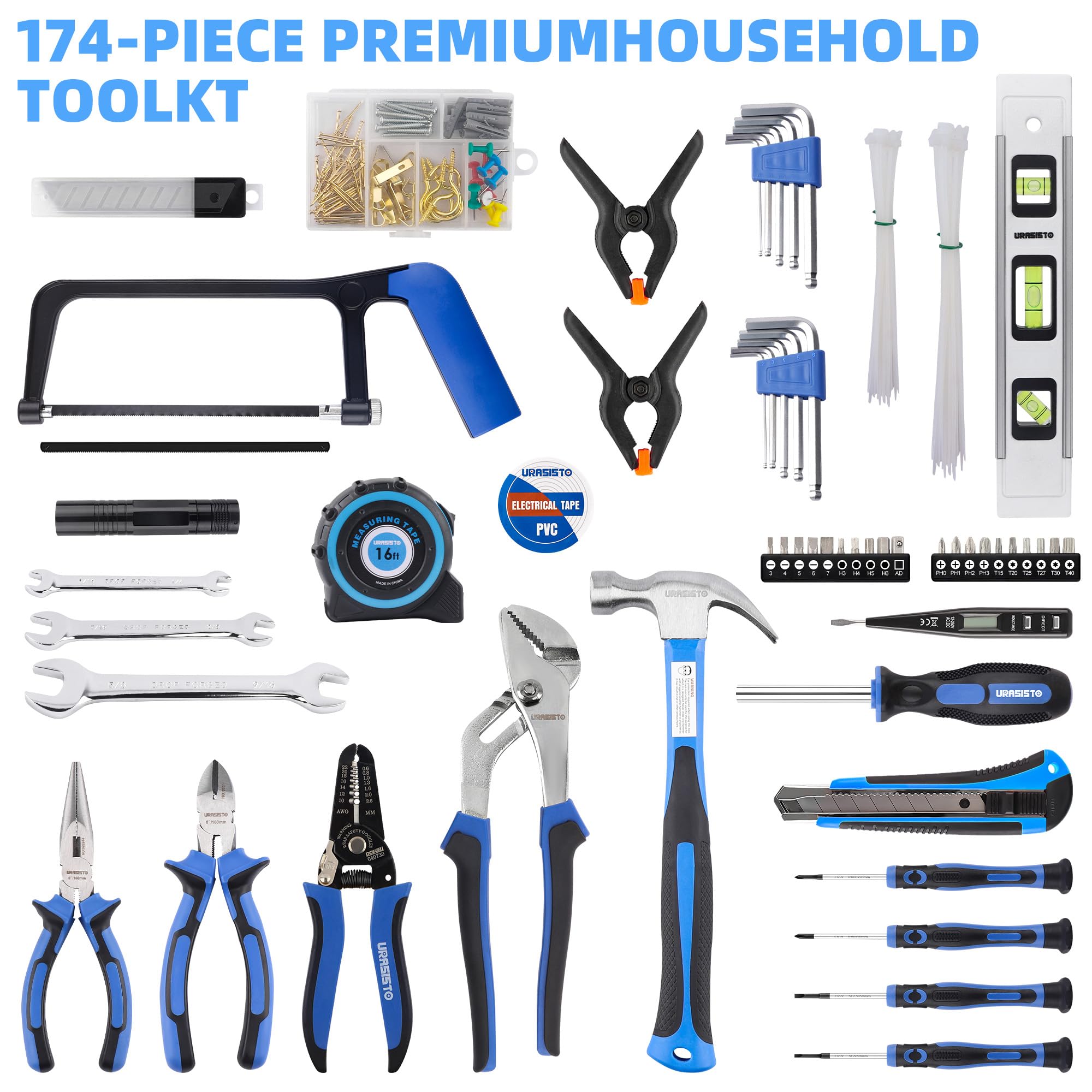 174-Piece Premium Tool Kit with 14