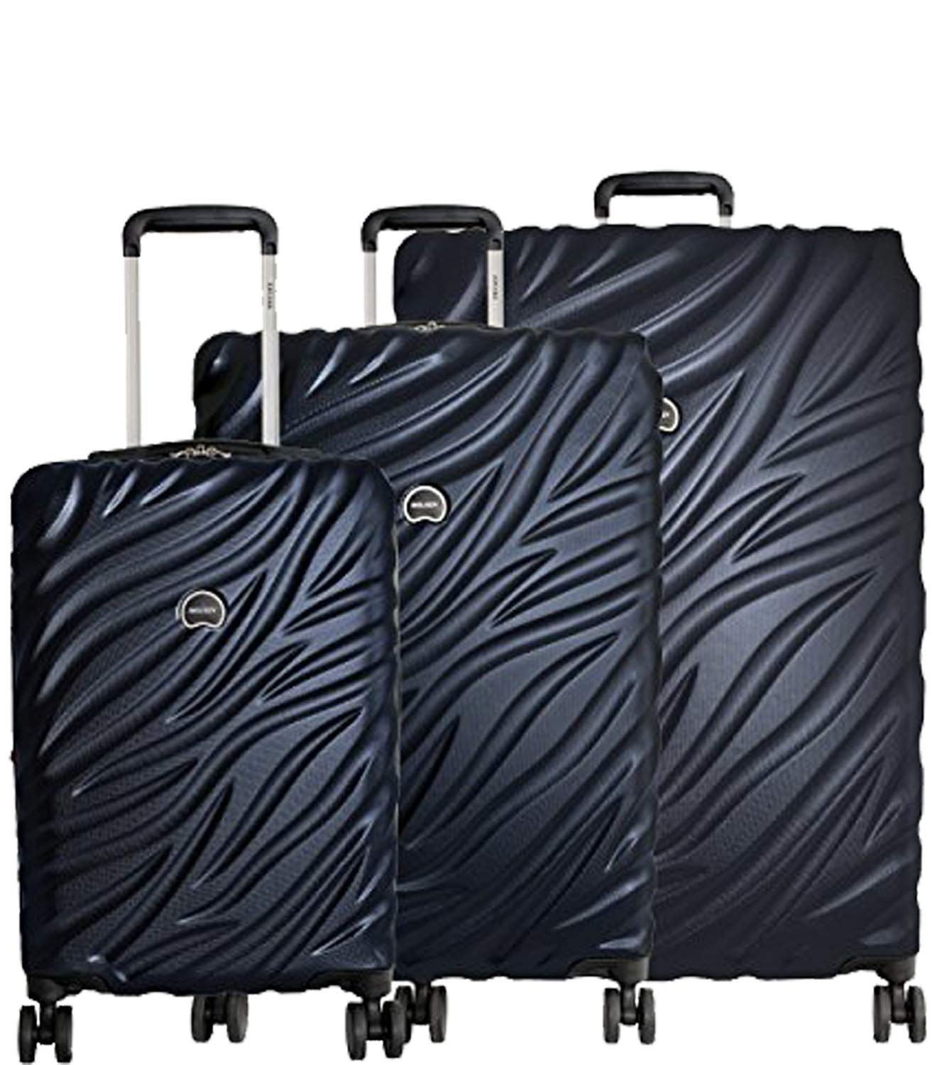 Delsey Paris Alexis Lightweight Expandable Hardshell Luggage 3-Piece Set with Spinner Wheels & TSA Lock - Navy (21