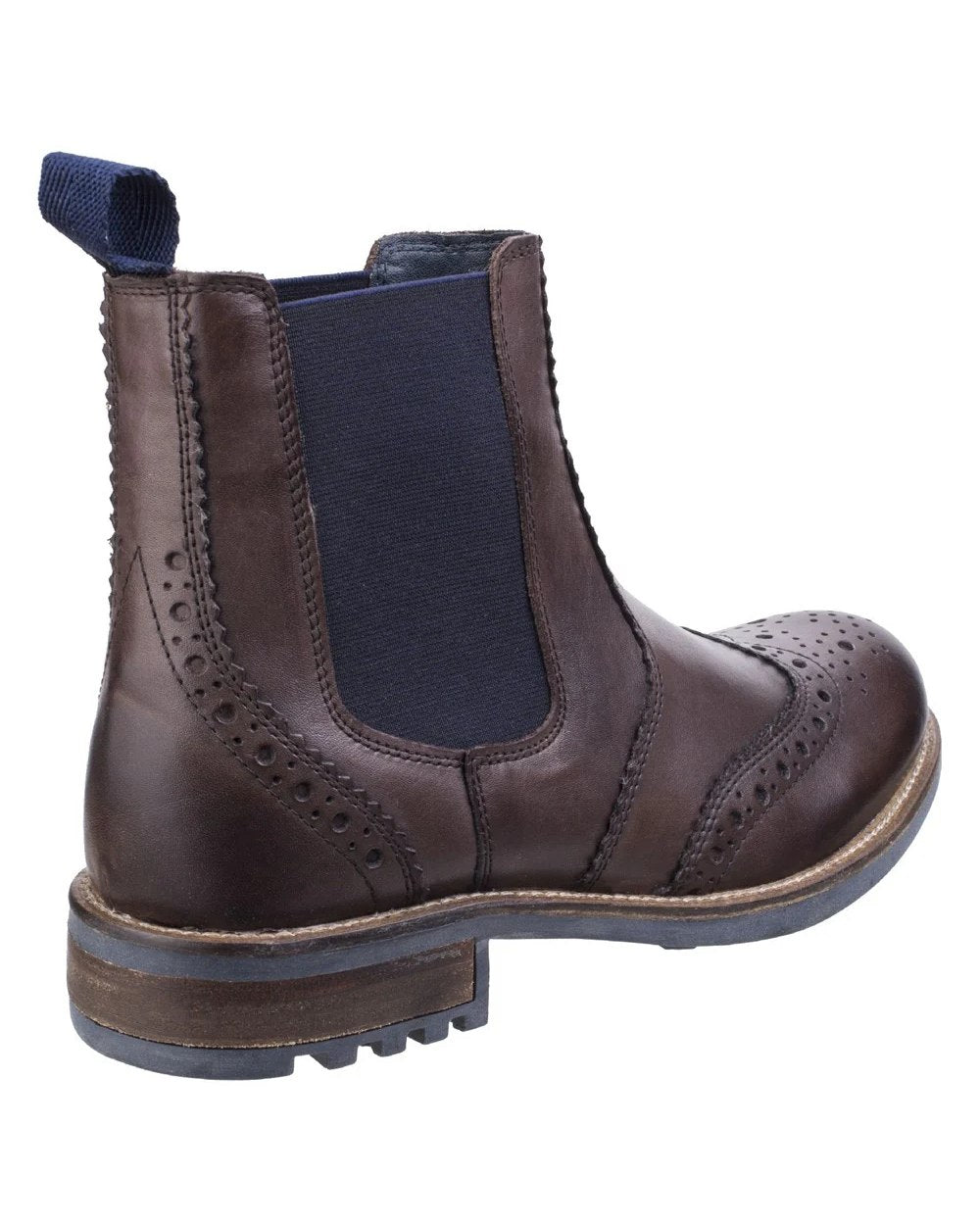 Cotswold Cirencester Chelsea Brogues - Classic Leather Men's Dress Shoes for Formal & Business Wear | Comfortable & Stylish Oxford Shoes for Office, Wedding & Special Occasions