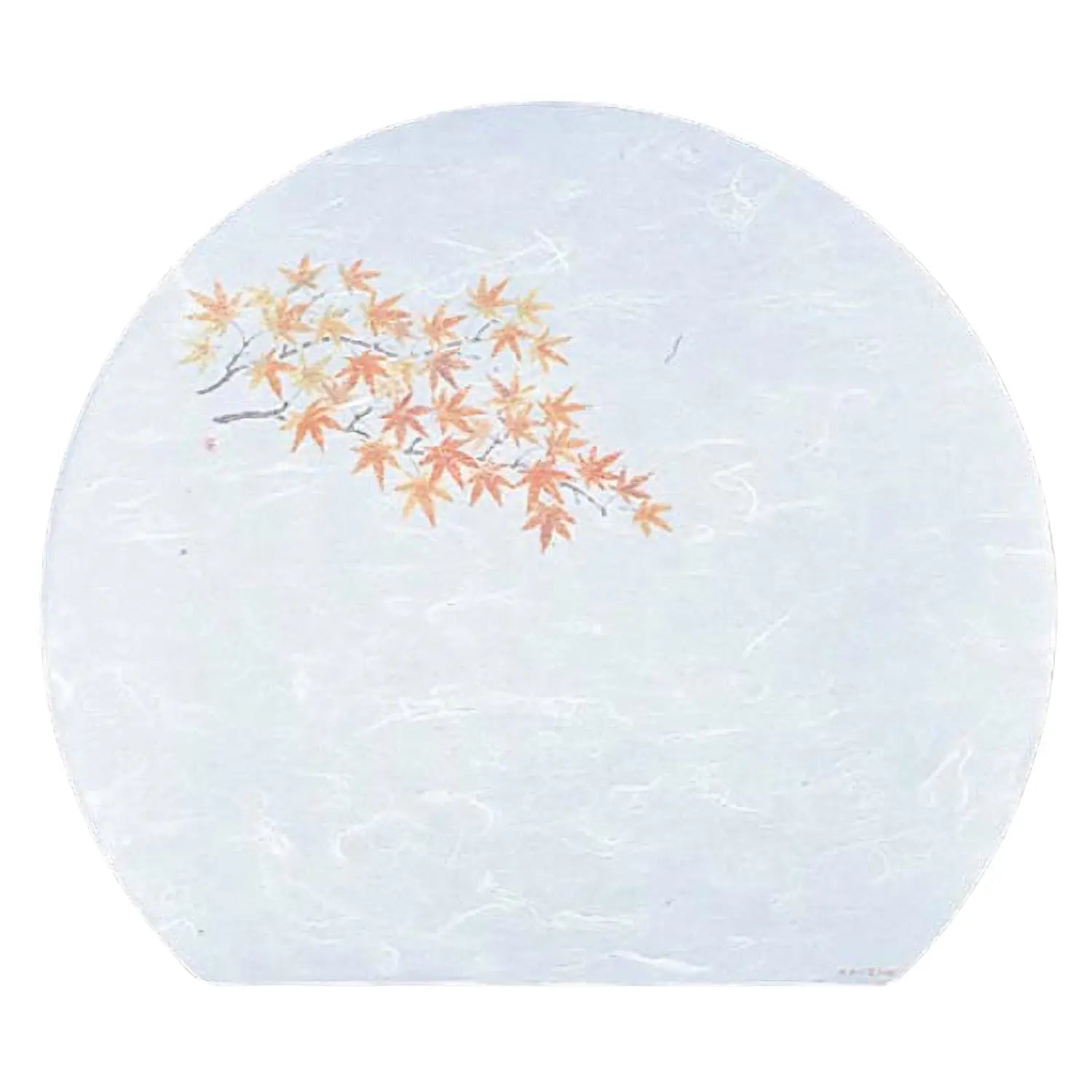 Artec Washi Paper Half Moon Placemat Set - 100pcs Japanese Momiji Maple Leaf Design - Perfect for Dining Tables, Tea Ceremonies & Home Decor