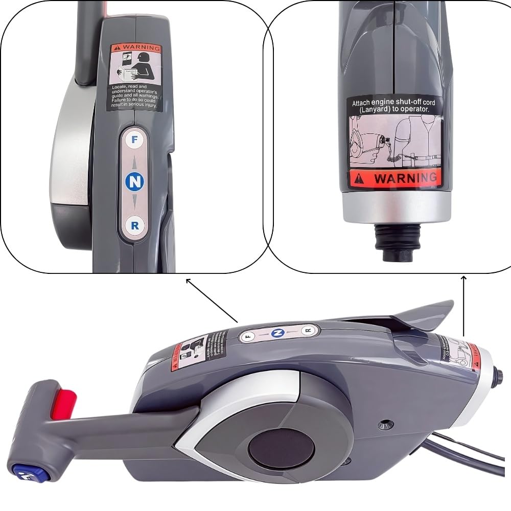 Evinrude Johnson OMC BPR Outboard Engine Marine Remote Control Box 5006180 with Key Switch - Side Mount Push to Open Design for Smooth Boating Experience