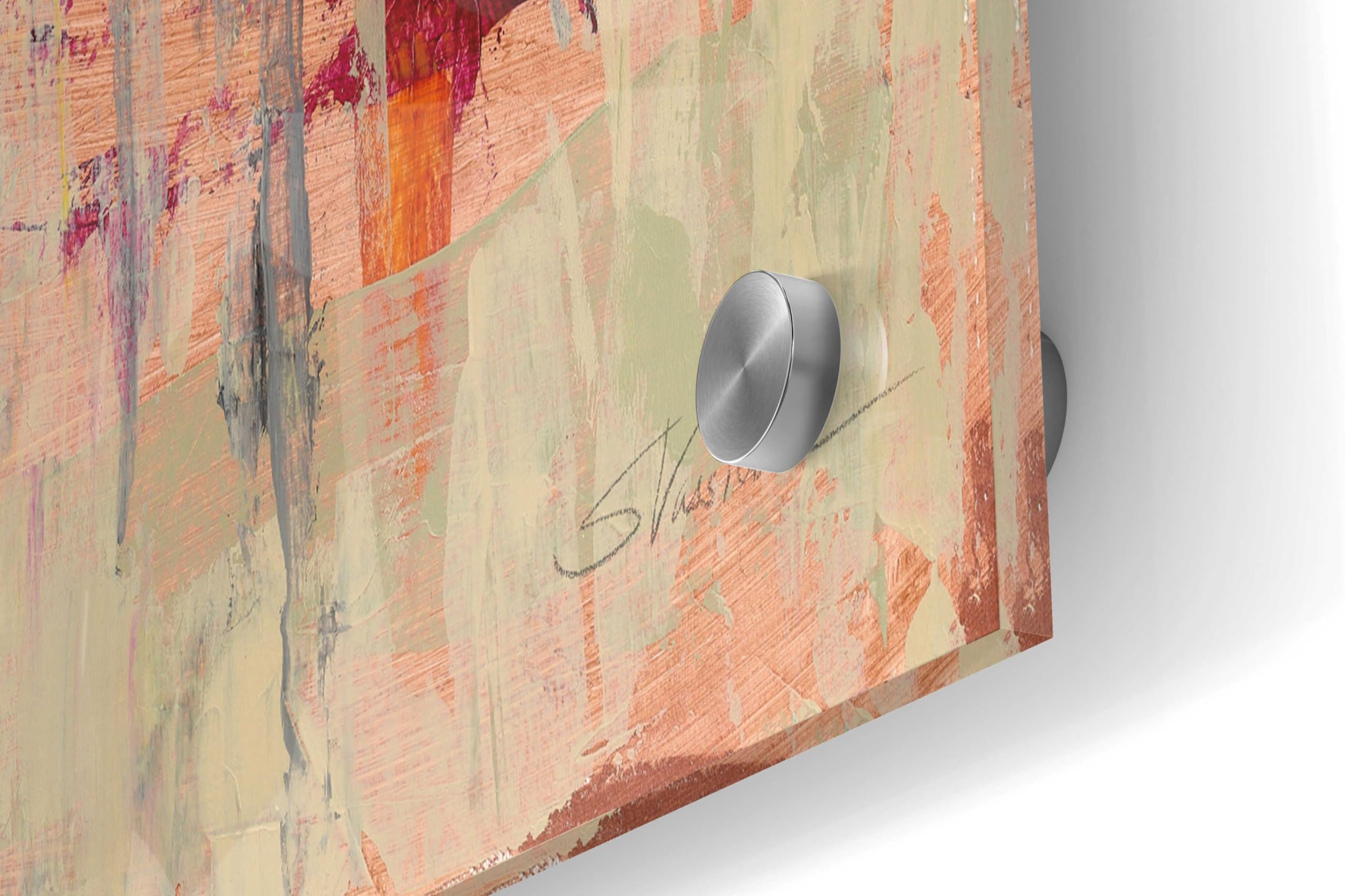 Epic Art 'Graffiti Wall I' by Silvia Vassileva - Modern Acrylic Glass Wall Art Painting 36x24 Inches - Perfect for Living Room, Bedroom & Office Decor