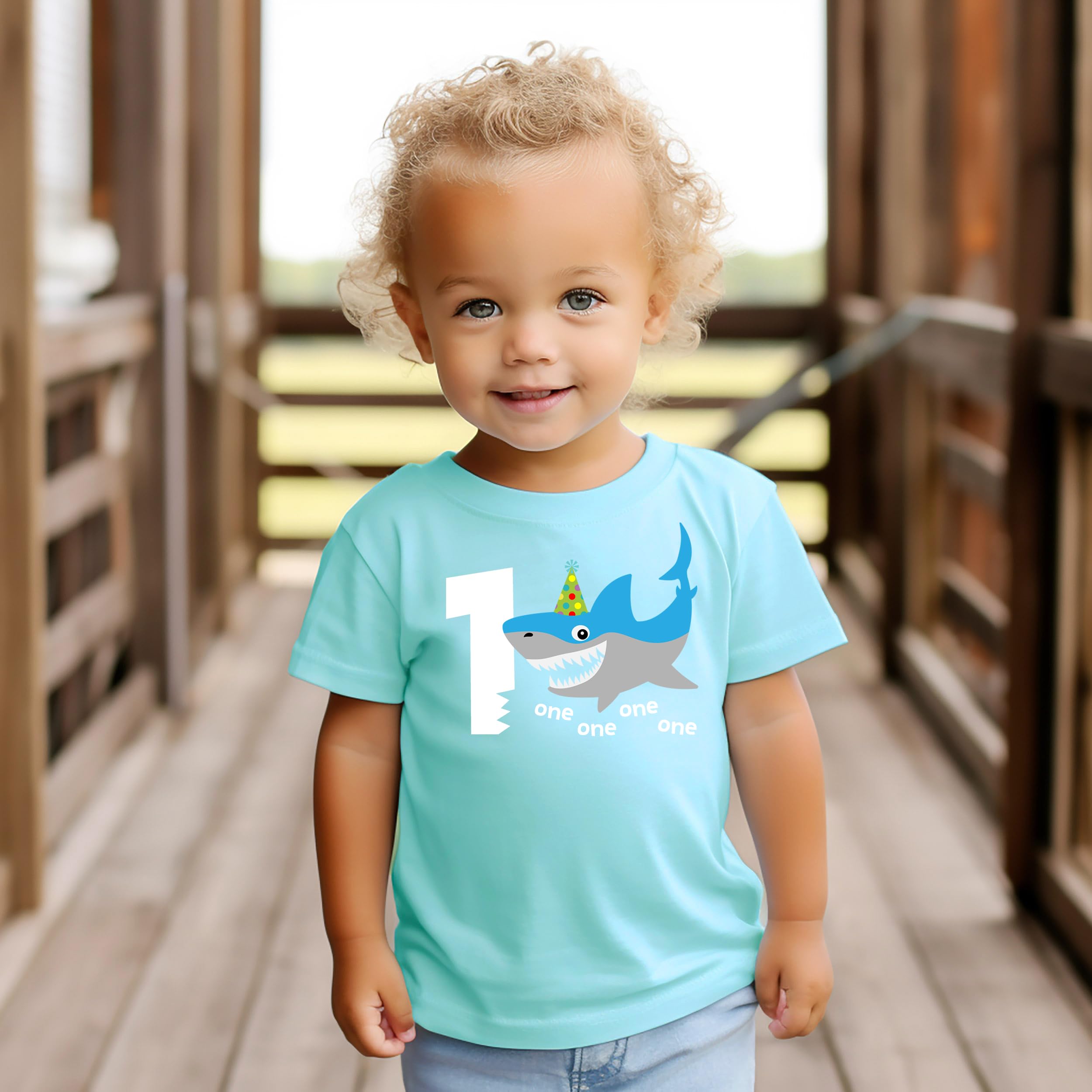 Olive Loves Apple Shark 1st Birthday Outfit for Baby Boys | Cute Shark Themed First Birthday Shirt | Perfect for Birthday Parties & Photo Shoots