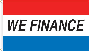Tri-Color Message Flag - Customizable Outdoor Advertising Banner for Car Dealerships & Business Promotions | Weather-Resistant & Durable for Roadside Marketing