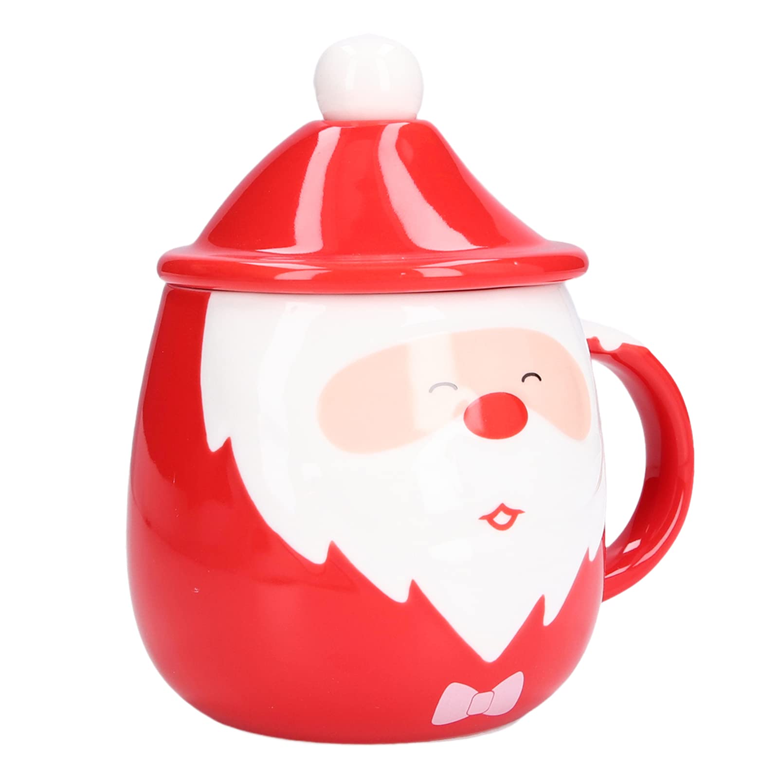 Christmas Coffee Mug - 450ml Ceramic Tea & Milk Cup with Lid & Spoon - Perfect for Home, Bedroom, Living Room - Ideal for Holiday Gifts, Office Use & Cozy Winter Mornings