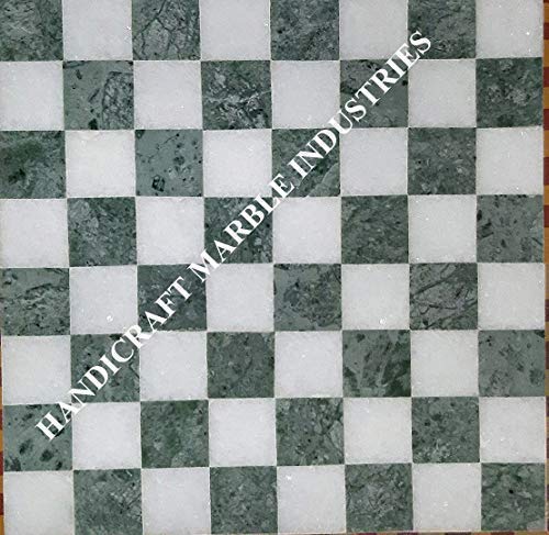 Premium White & Green Marble Chess Set - Customizable Sizes for Chess Enthusiasts - Inspired by Beth Harmon - Fast Shipping - Perfect for Home Decor, Gifts & Professional Play