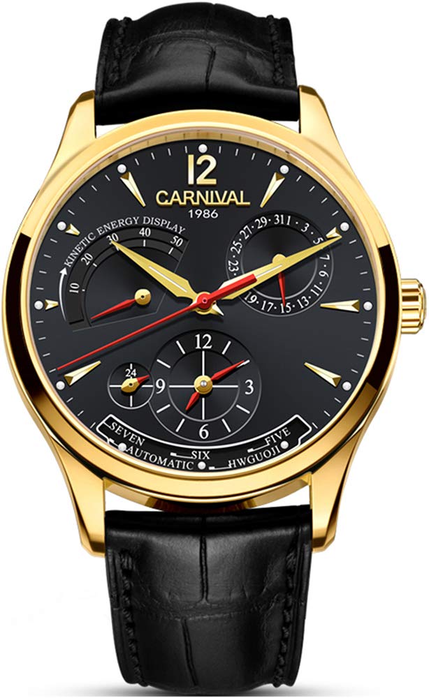 Automatic Men's Analog Dress Watch - Kinetic Energy Display - Stylish Casual Timepiece for Business, Office & Formal Events