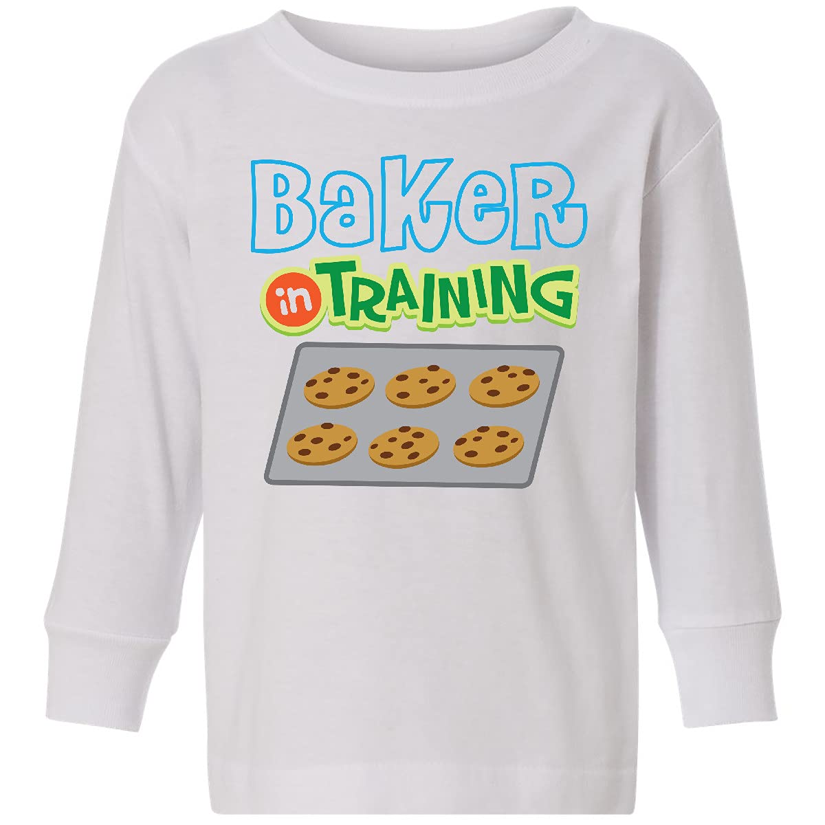 Inktastic Baker in Training Baking Toddler Long Sleeve T-Shirt - Cute Baking Themed Shirt for Kids, Perfect for Cooking Classes & Birthday Parties