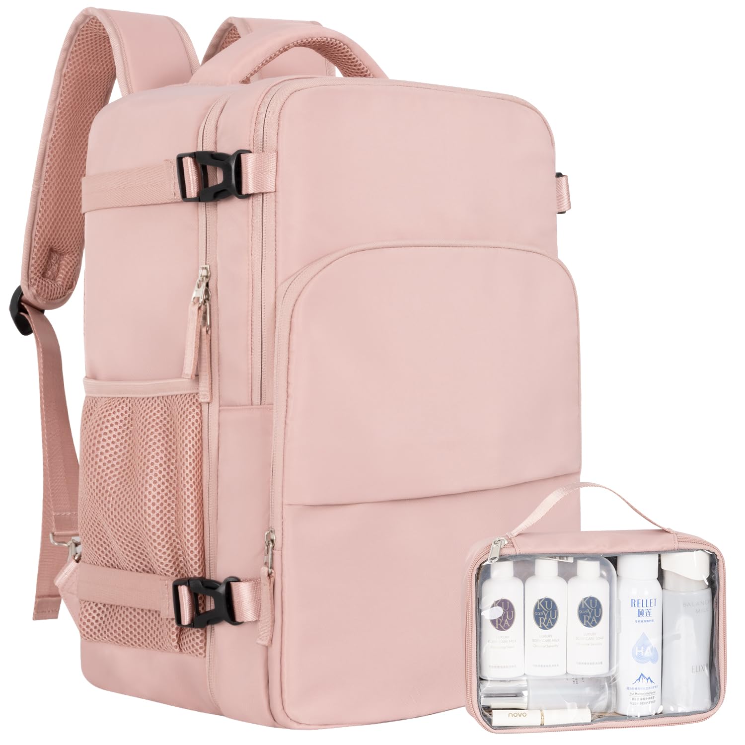 Women's Travel Backpack - Flight Approved Carry On Backpack with USB Charging Port | Lightweight Waterproof College Bookbag for Work, Commuting & Weekend Trips | Perfect for Business Travel, Campus Life & Daily Use