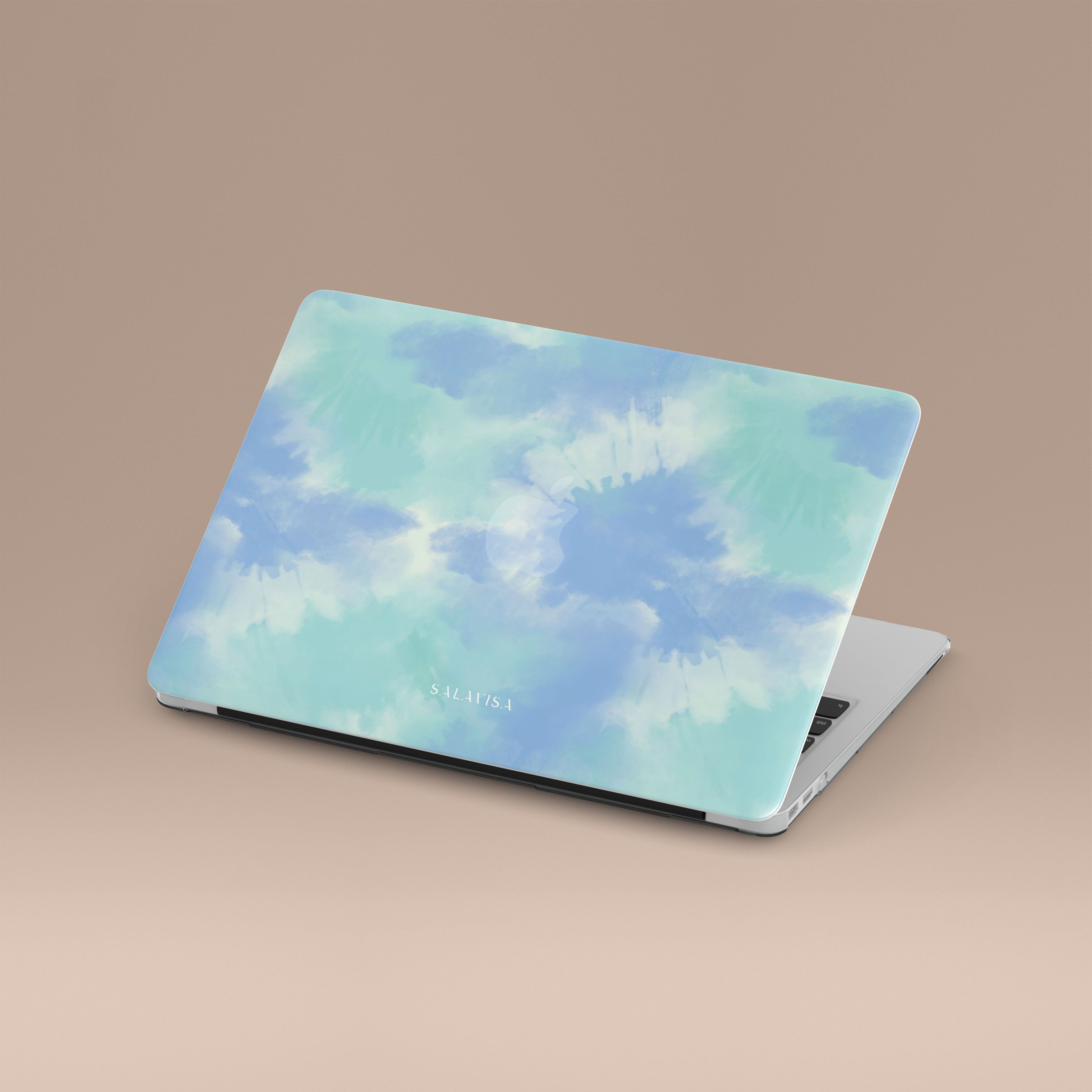 Ocean Green Tie Dye MacBook Case - Stylish Protective Cover for MacBook Air/Pro - Perfect for Students, Office & Travel Use