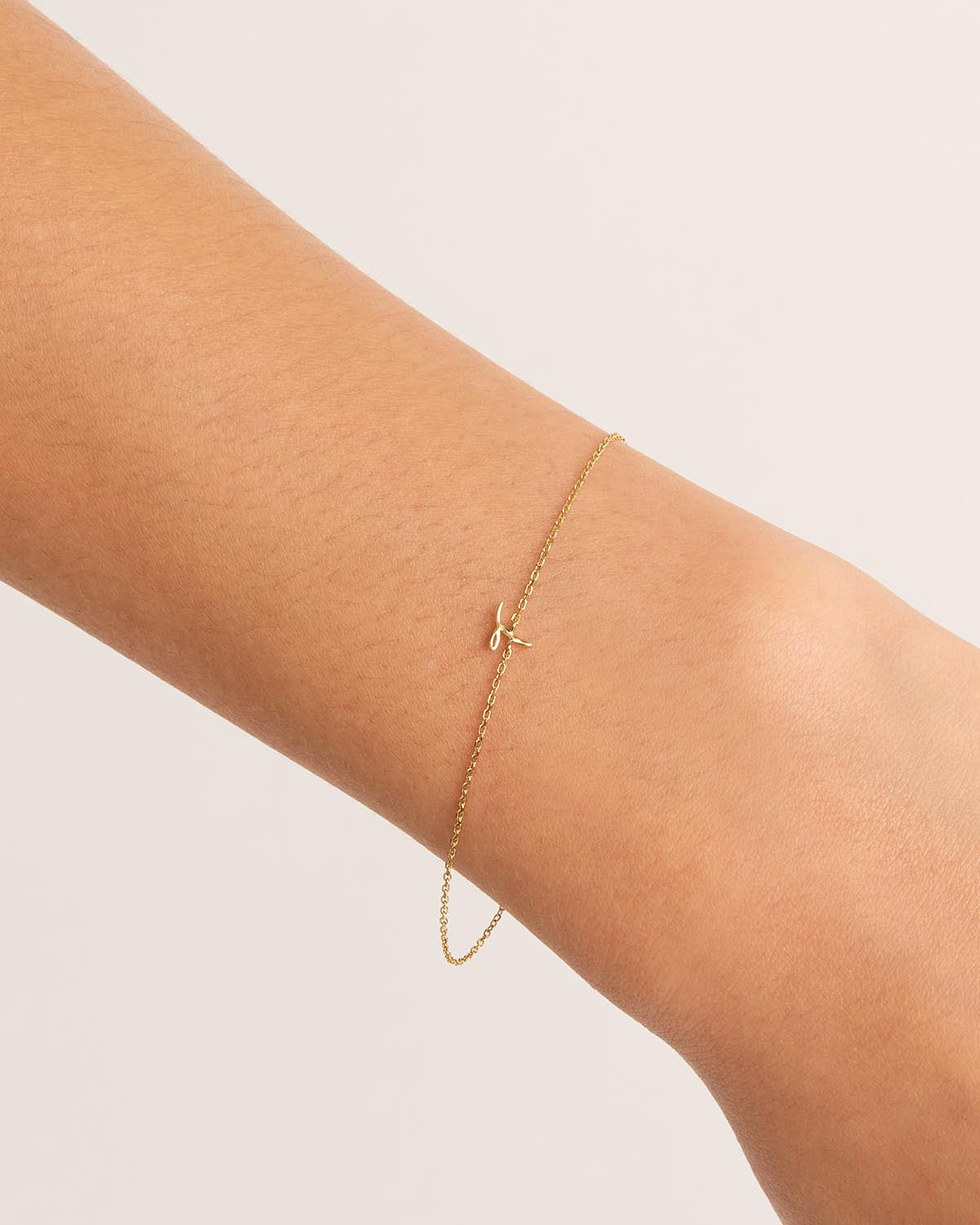 14K Solid Gold Love Letter Bracelet - Dainty & Elegant Jewelry for Women, Perfect Gift for Anniversary, Valentine's Day & Special Occasions