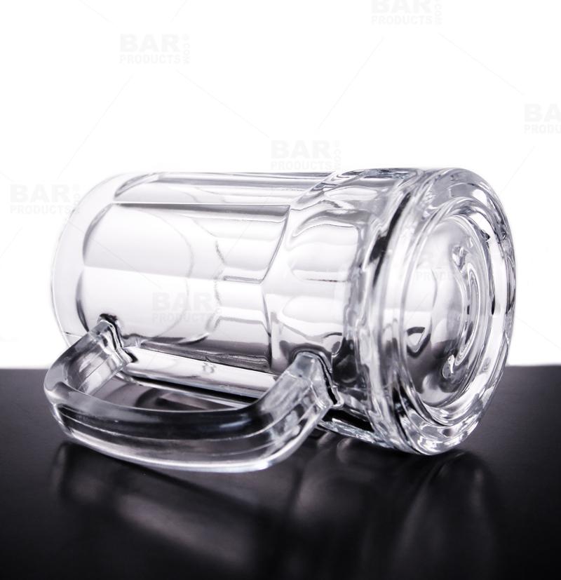 BarConic® 13 oz Paneled Beer Mug - Classic Design for Home Bars, Parties & Outdoor Gatherings - Durable Glass Drinking Cup for Beer, Soda & Cocktails