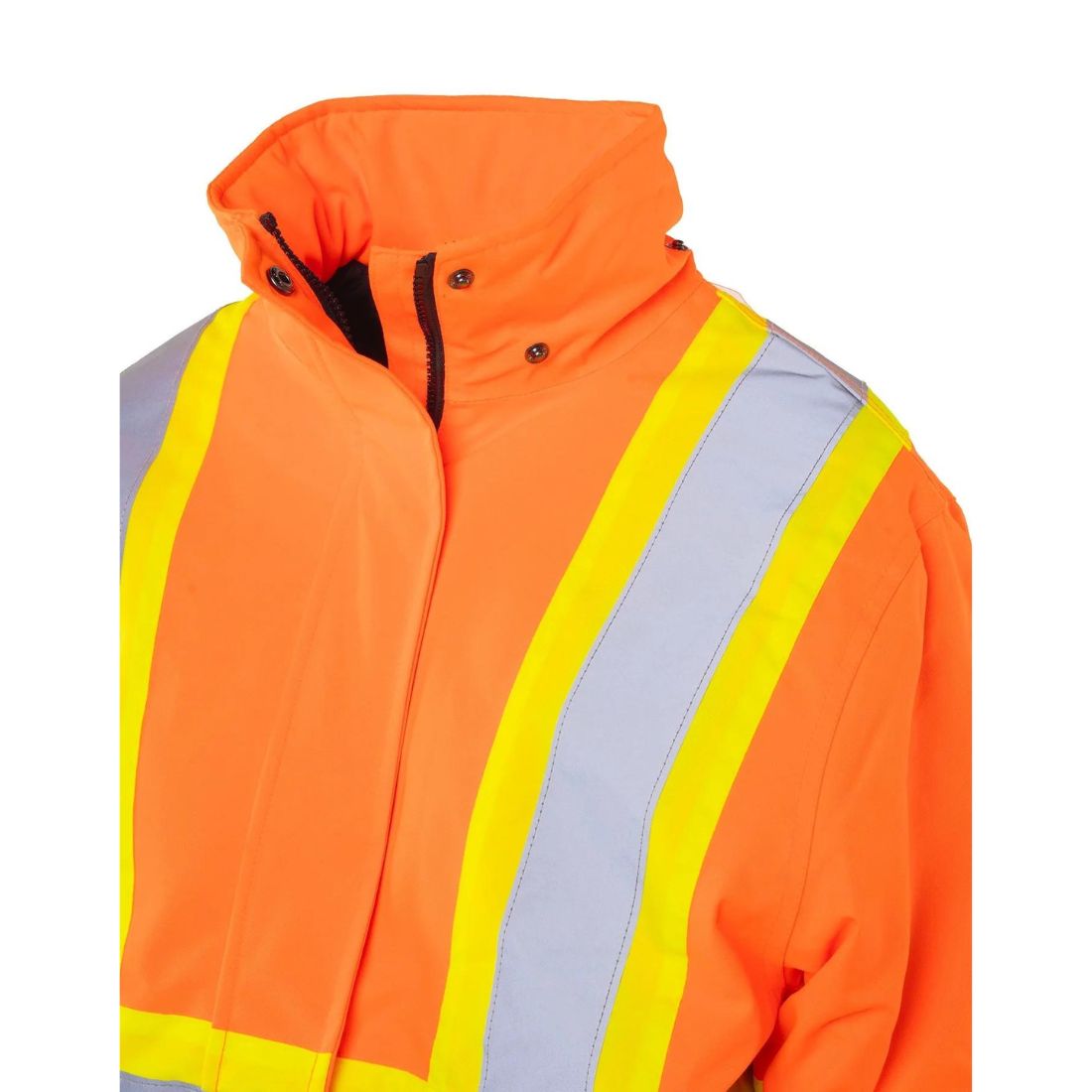 Forcefield Women's High Visibility Winter Safety Parka Jacket - Reflective Orange for Outdoor Work & Cold Weather Protection - Ideal for Construction, Roadwork & Snow Removal