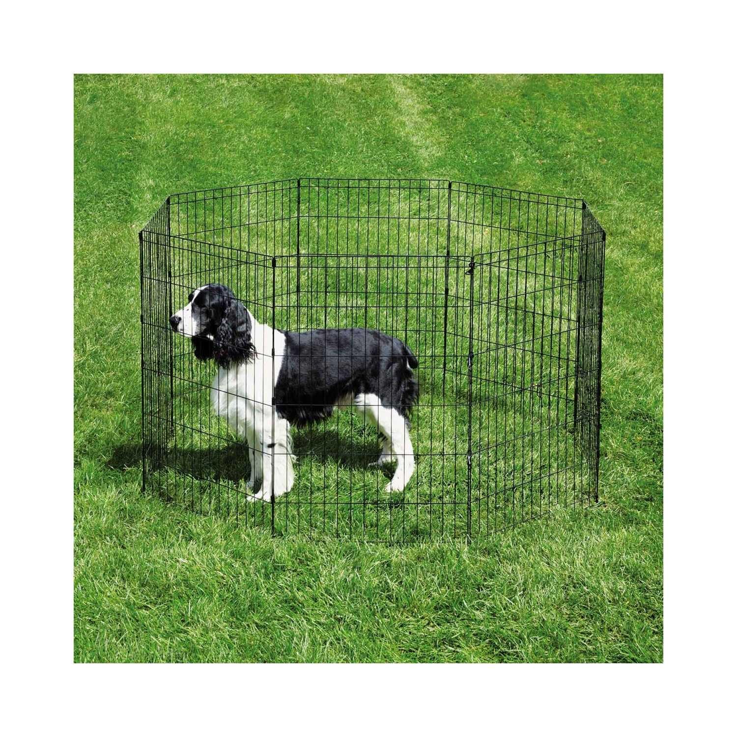 Pro Select Sure Ex Pen Pet Exercise Pen - Durable Black Dog Playpen for Indoor & Outdoor Use | Perfect for Training, Playtime, and Safe Containment