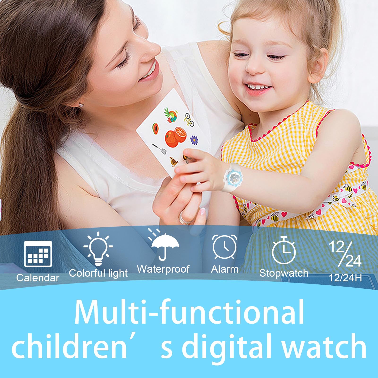 **Edillas Kids Digital Watch for Girls & Boys - Waterproof, LED Backlight, Alarm & Stopwatch - Perfect for School, Sports & Outdoor Activities (Ages 4-13)**