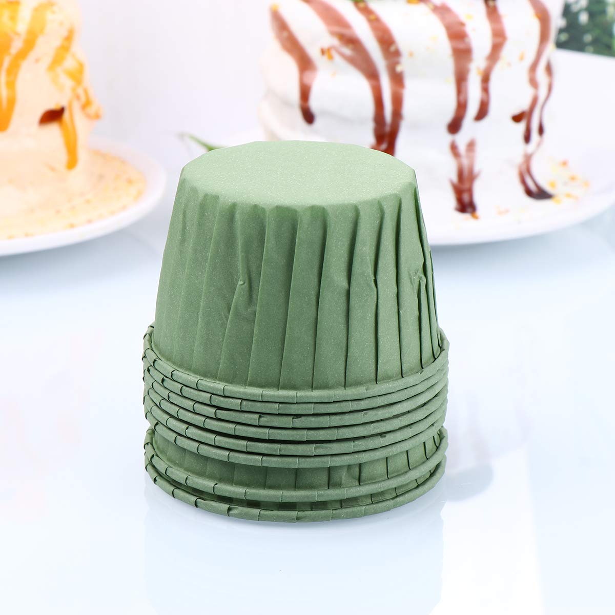 DOITOOL 50pcs Foil Cupcake Liners - Premium Baking Cups for Muffins & Cupcakes, Disposable Mini Baking Wrappers for Parties, Weddings & Home Baking