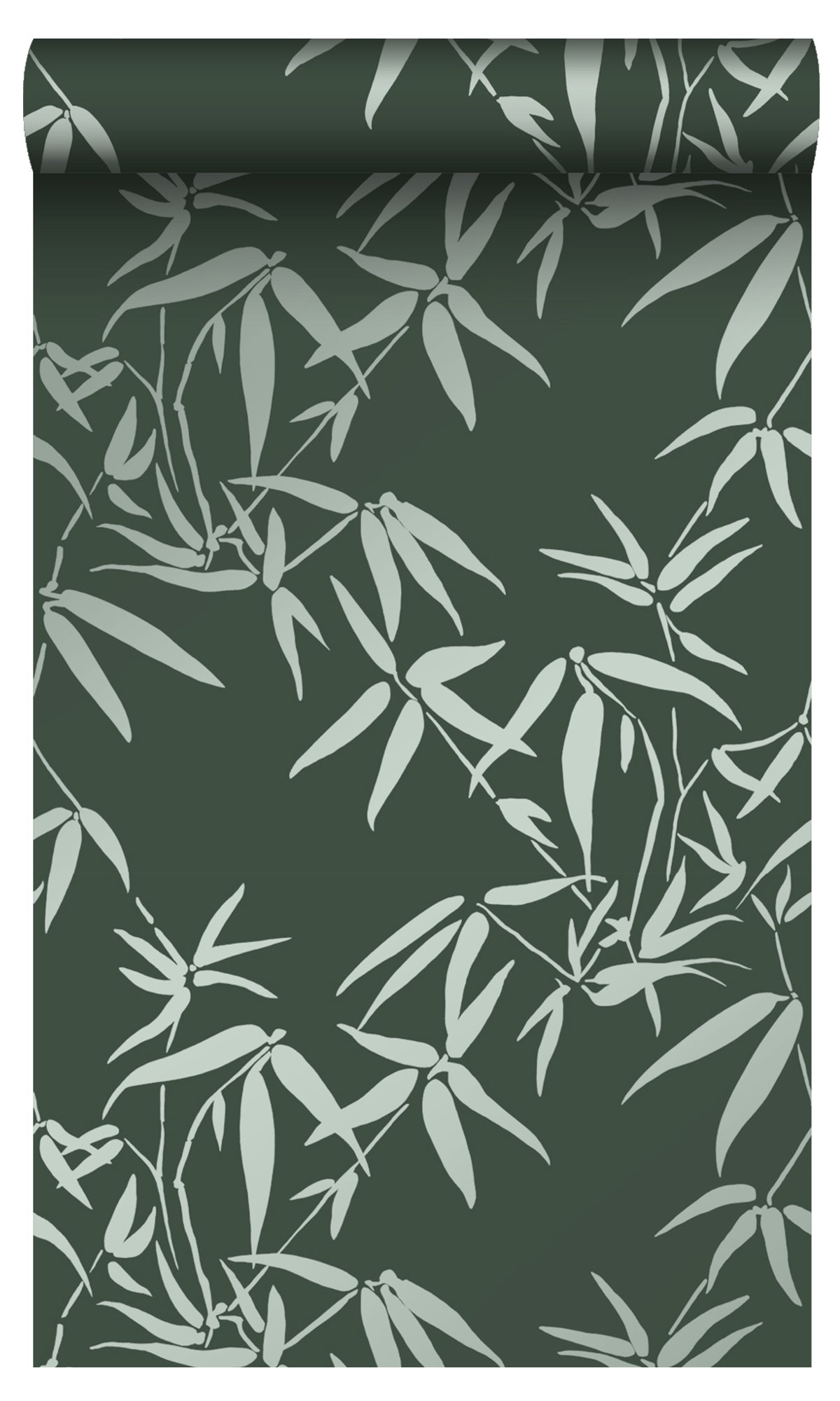 Dark Green Bamboo Leaves Wallpaper R9373 - Nature-Inspired Peel & Stick Wall Mural for Bedroom, Living Room, and Office Decor
