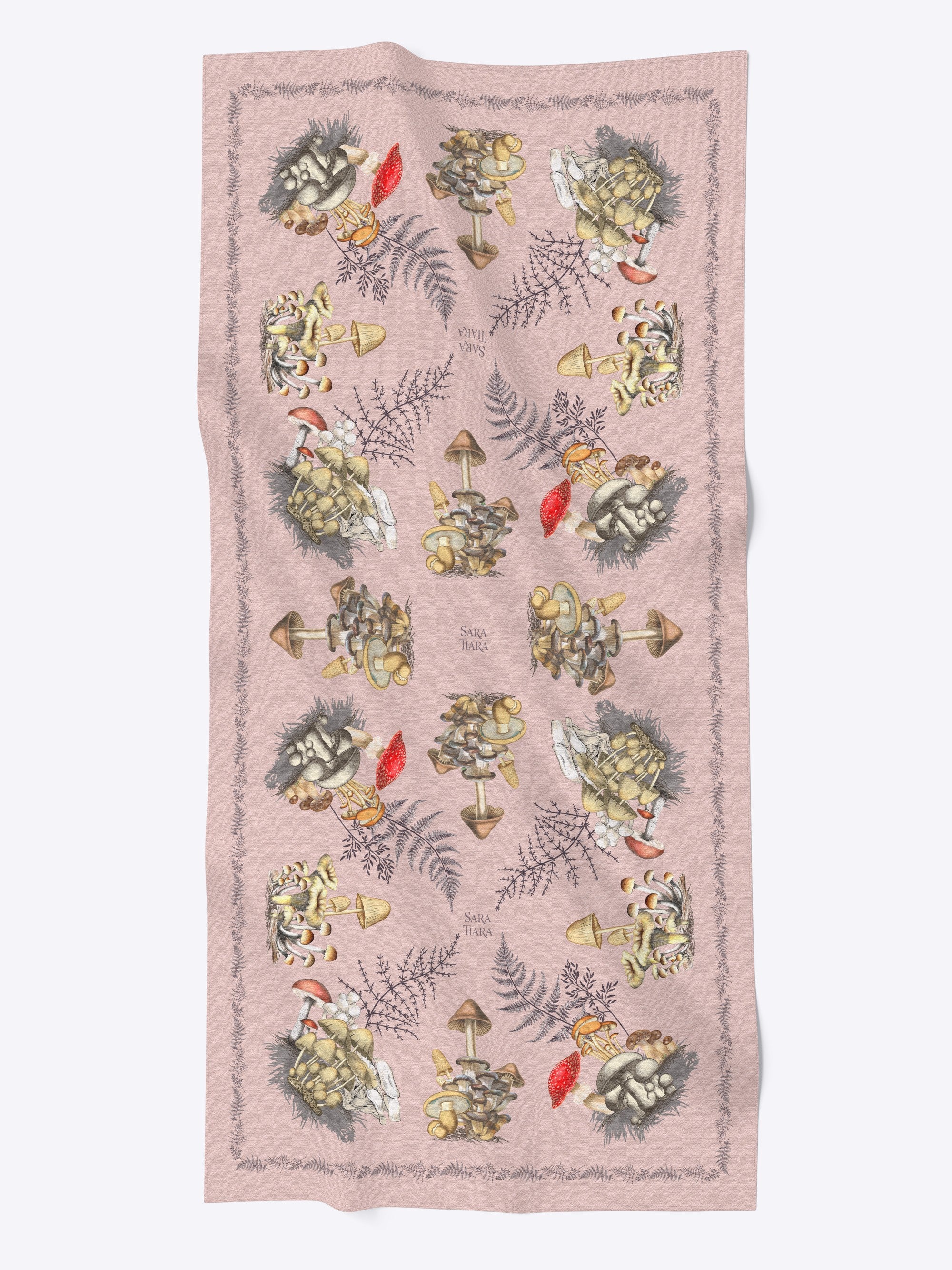 Cozy Soft Wool Shawl with Elegant Mushroom Print - Perfect for Winter Warmth, Outdoor Adventures & Stylish Layering