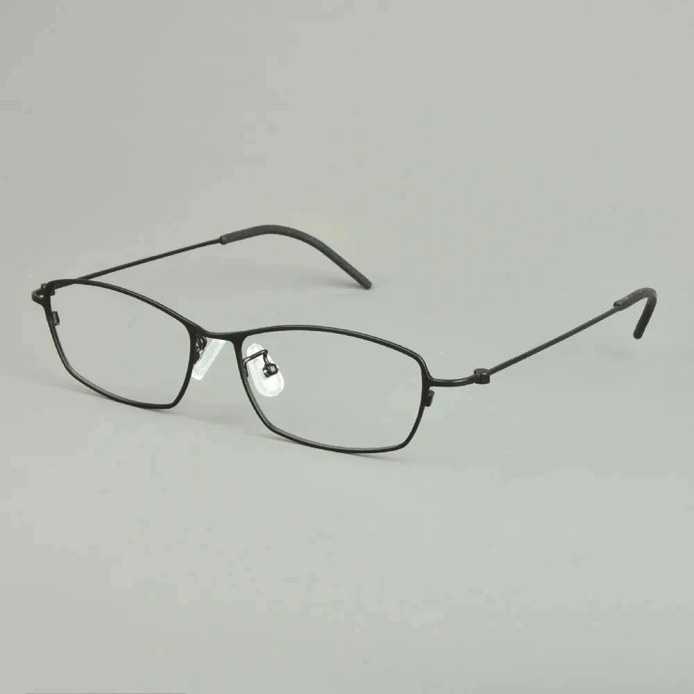 Stylish Unisex Full Rim Rectangle Titanium Eyeglasses Frame 14509 - Lightweight & Durable for Work, Reading & Everyday Wear
