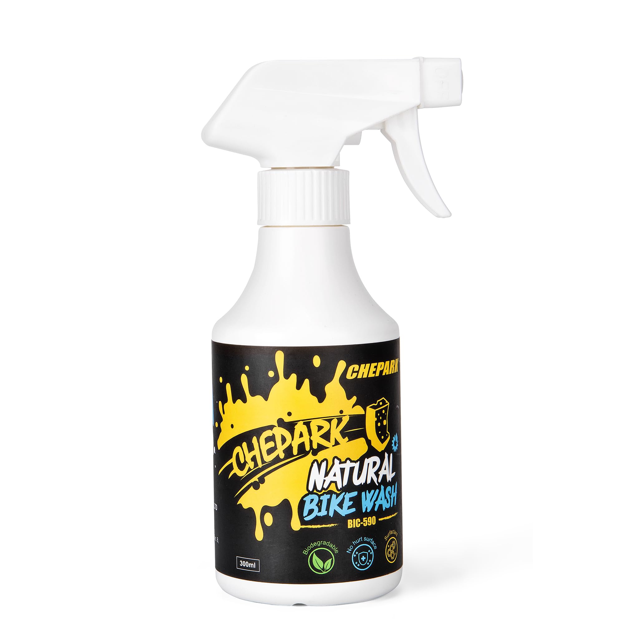 Nano Bike Cleaner with Easy Spray Applicator - Fast Acting Bike Wash for Oil, Grease & Dirt Removal - All Surface Safe (300ml) - Perfect for Mountain Bikes, Road Bikes & Motorcycles