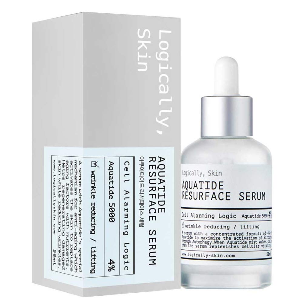 Logically Skin Aquatide Resurface Serum 50ml - Korean Facial Serum with Hyaluronic Acid for Deep Hydration & Skin Renewal | Anti-Aging, Brightening & Wrinkle Reduction | Perfect for Night Routine & Dry Skin Care