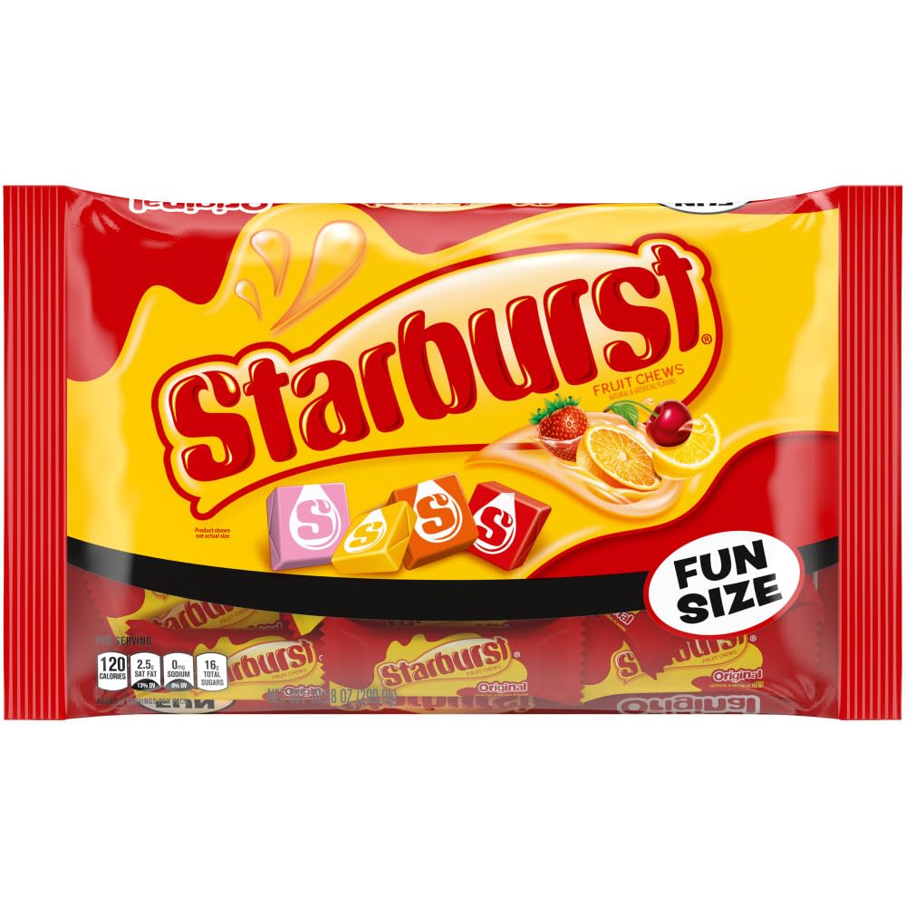 STARBURST Original Fruit Chews Fun Size Candy - 10.58 oz Bag | Halloween Party Favors, Trick or Treat Snacks & Office Treats