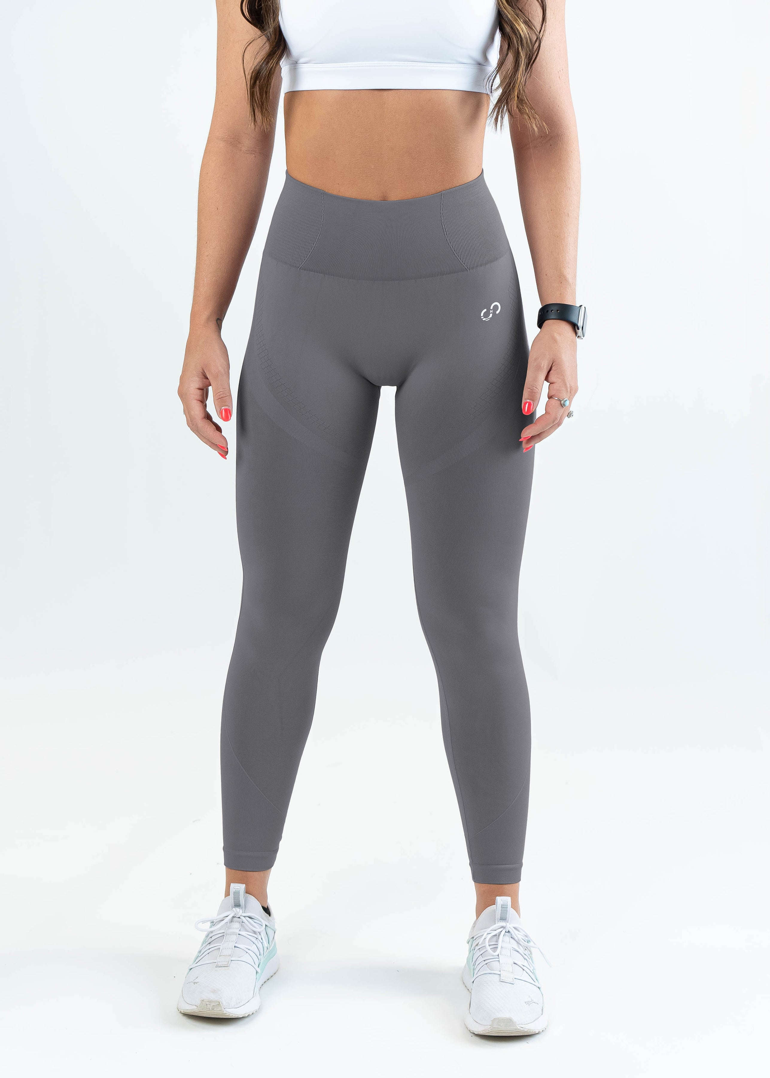 High Waist Sculpt Seamless Leggings for Women - Gunmetal Grey | Tummy Control Yoga Pants | Perfect for Workouts, Yoga & Everyday Wear