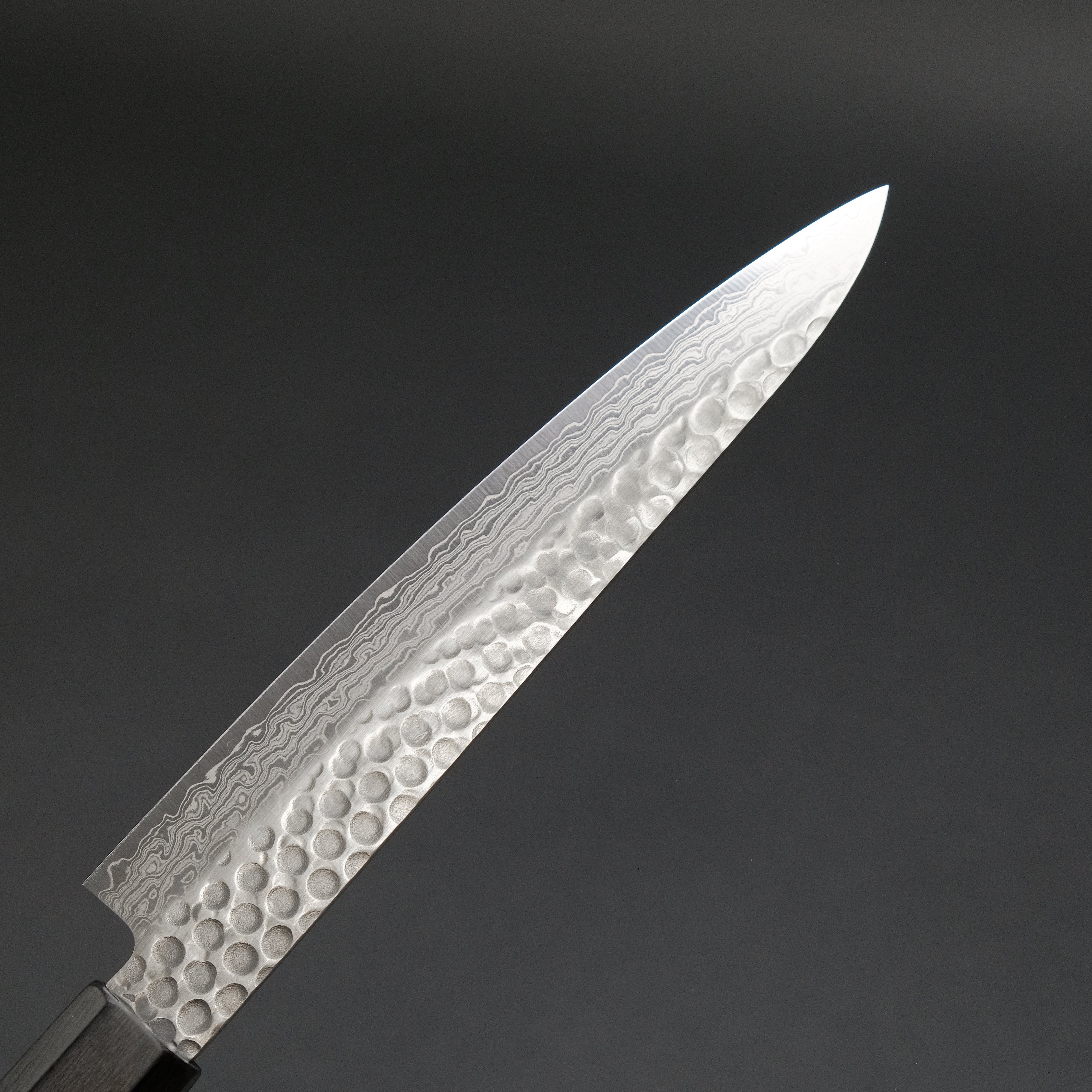 Hitohira HG Tsuchime Damascus Petty Knife 150mm - Japanese Chef Knife with Rosewood Handle - Perfect for Slicing, Chopping & Precision Kitchen Tasks