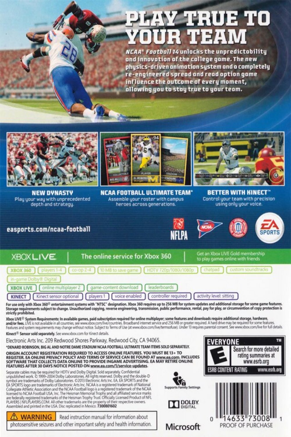 NCAA Football 14 Video Game - Authentic College Football Experience for PS3 & Xbox 360 | Perfect for Sports Fans, Game Nights & Football Season Entertainment