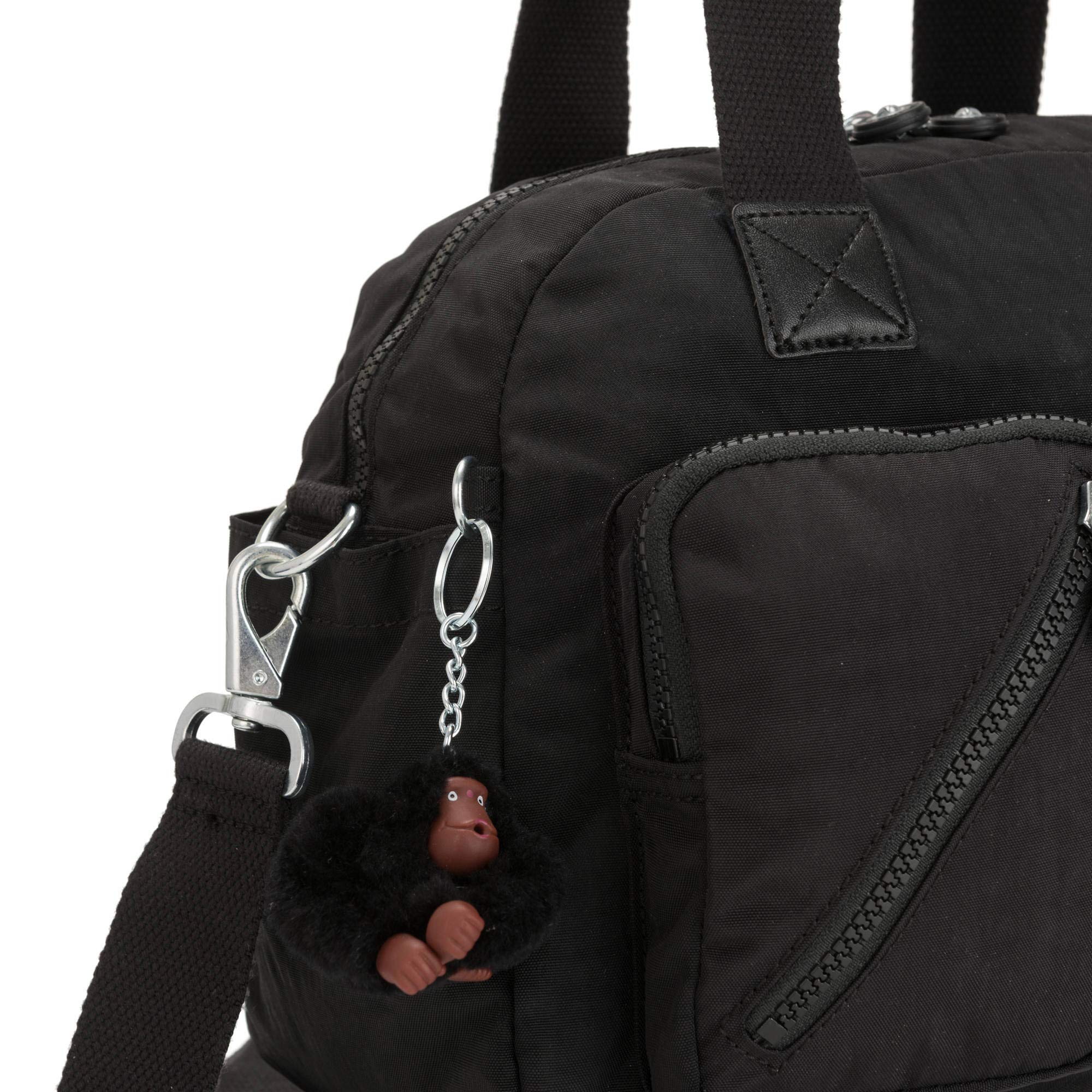 Kipling Defea Shoulder Bag for Women - Lightweight Crossbody Purse with Adjustable Strap, Black Tonal | Perfect for Work, Travel & Everyday Use