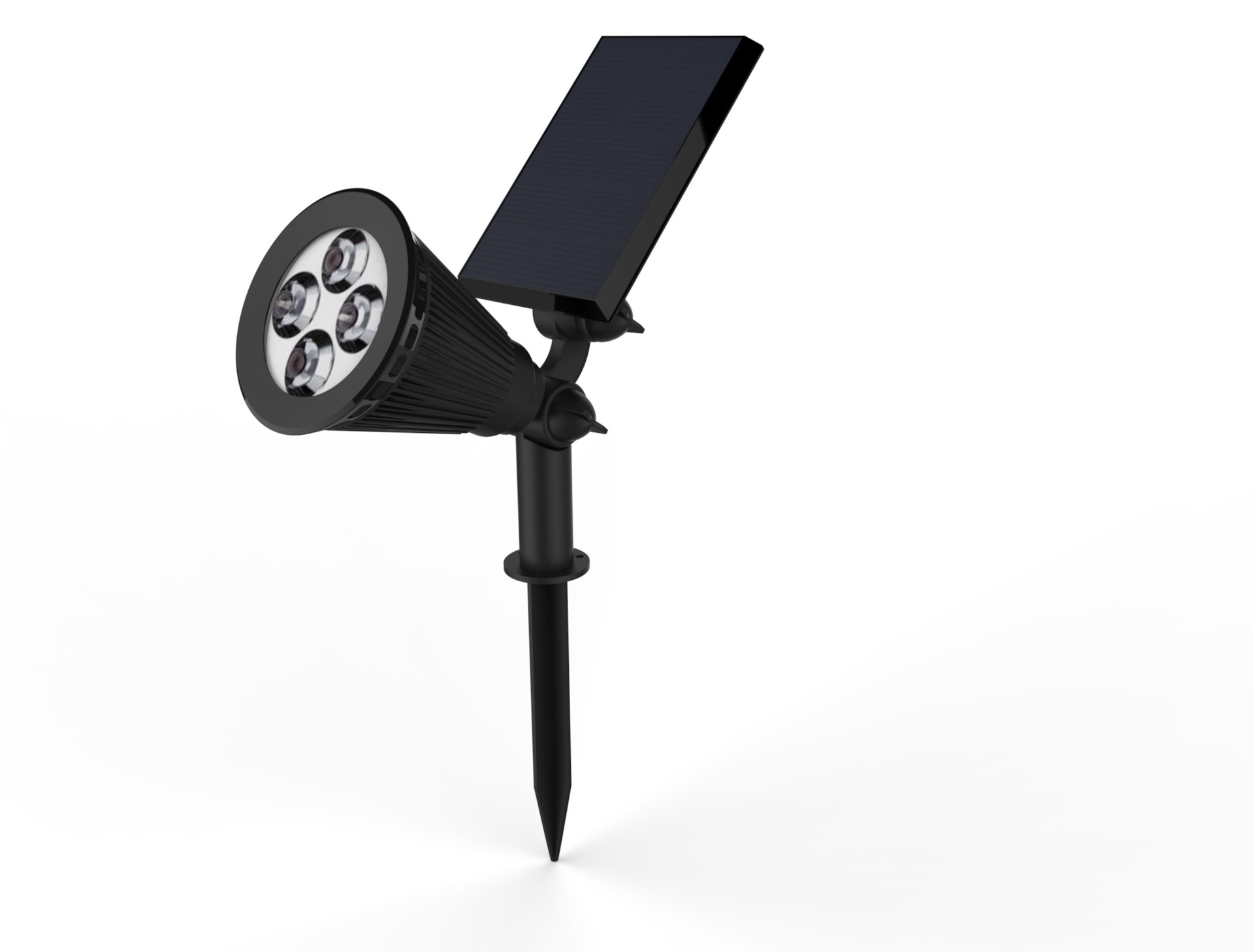 Magictec Solar Spotlights - 2 Pack, 2-in-1 Adjustable 4 LED Wall & Landscape Solar Lights with Auto On/Off Sensor | Waterproof Outdoor Lighting for Garden, Pathway, Yard, and Patio Decoration