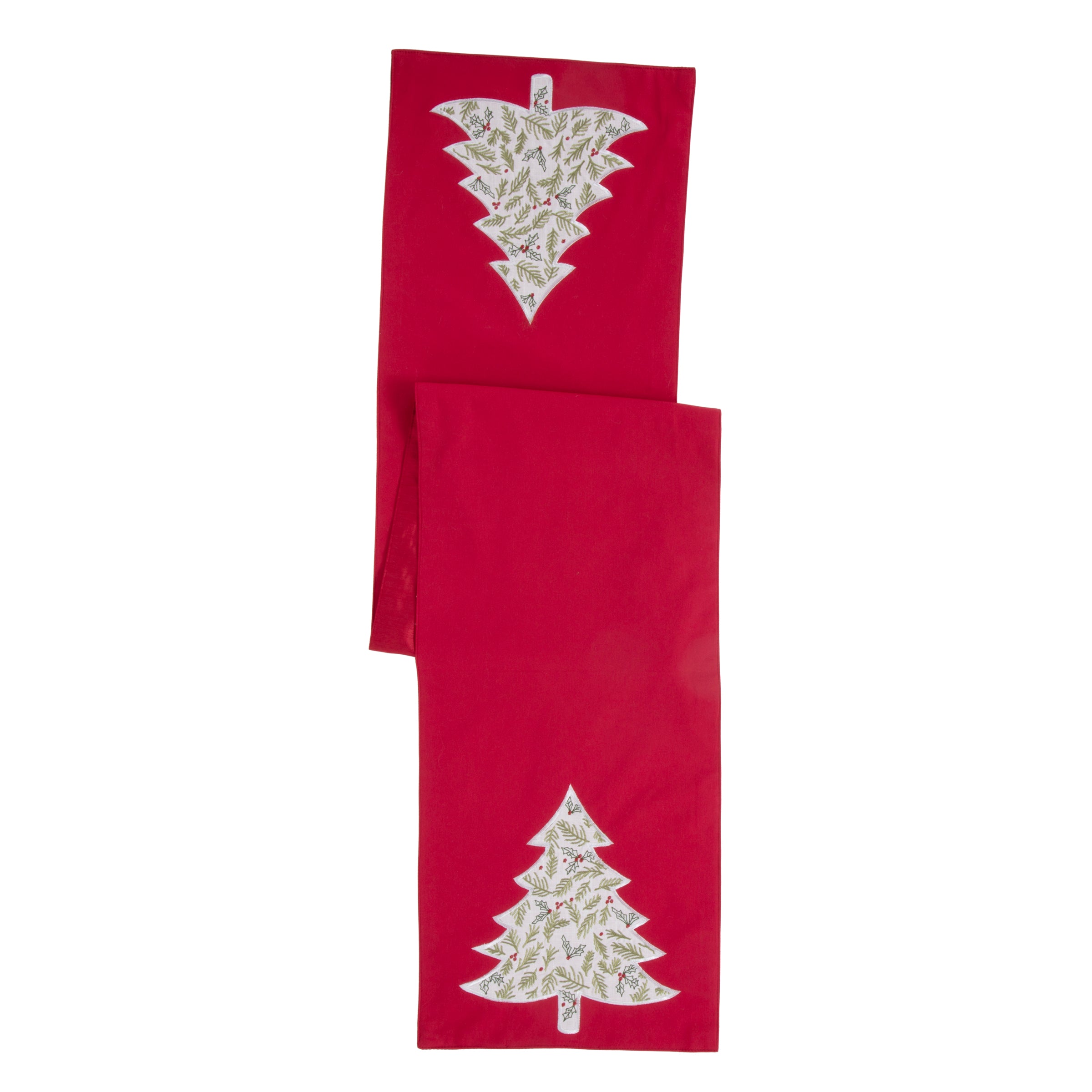 Bayberry Holly & Pine Tree 14X72 Inch Christmas Table Runner - Holiday Dining Decor for Christmas Parties, Dinner Tables, and Festive Home Decor
