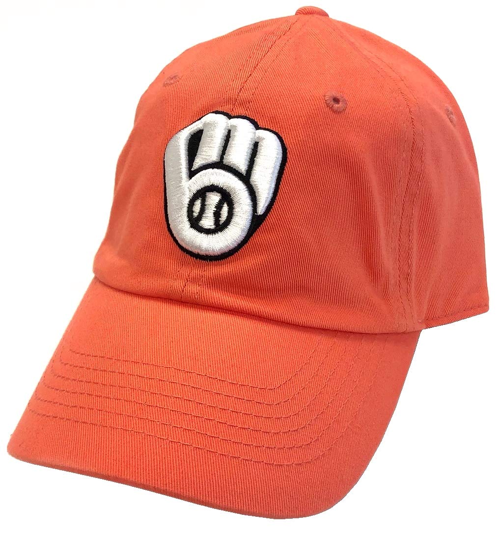 Milwaukee Brewers Orange & White Retro Baseball Cap - Adjustable Slouch Hat for Men & Women - Perfect for Game Day, Casual Wear & Sports Fans
