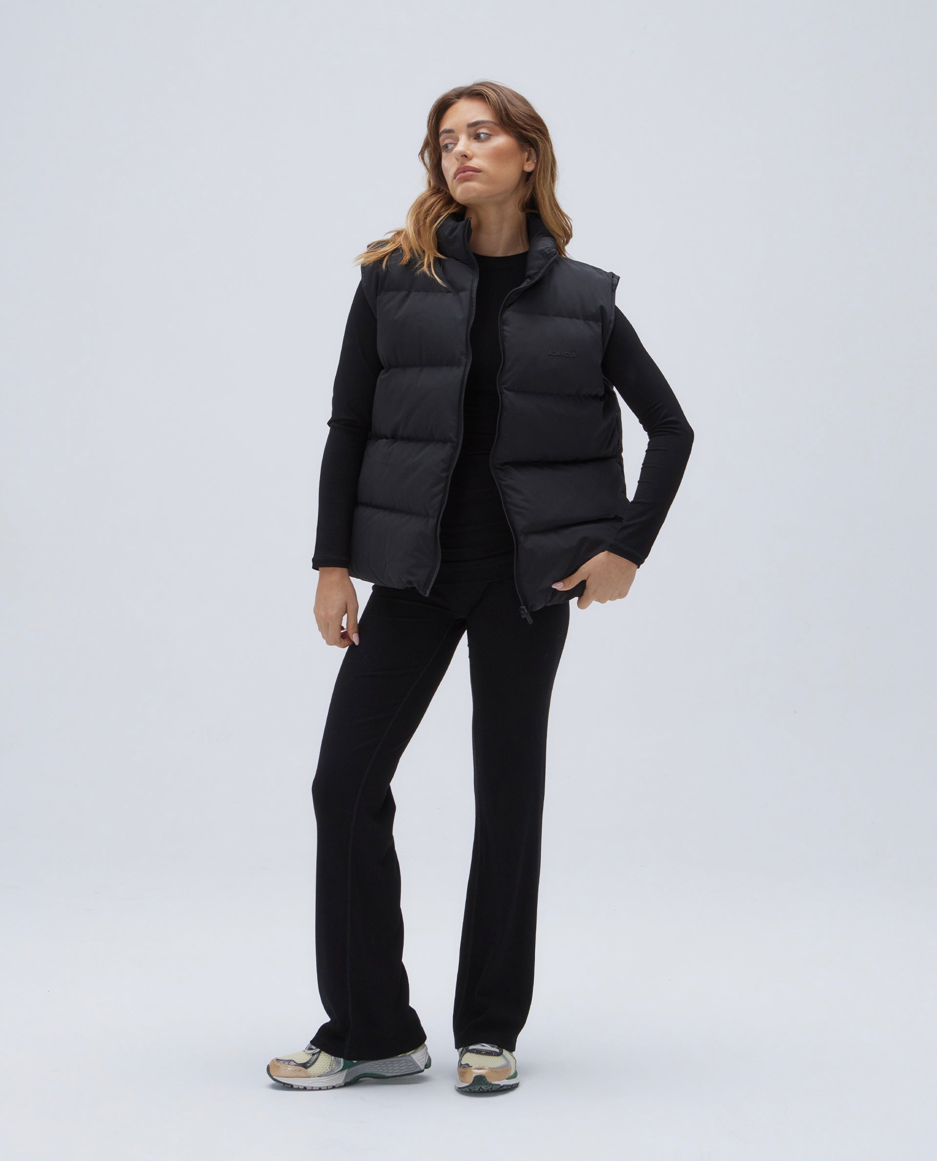 Black Padded Oversized Gilet Vest - Warm Winter Layering Piece for Women | Cozy Outdoor & Casual Wear