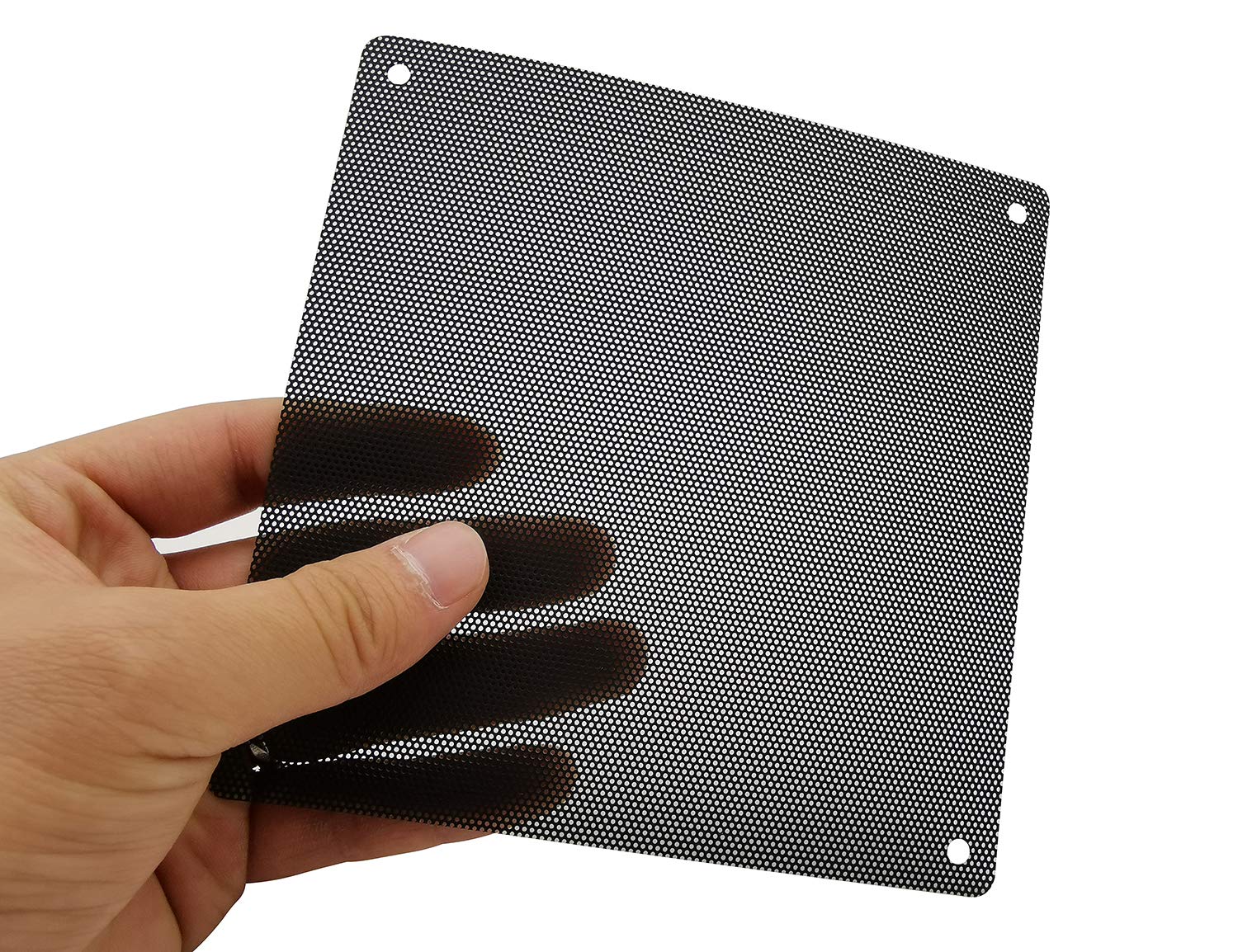 120mm PC Computer Case Fan Dust Filter Screen - Ultra Fine PVC Mesh Dustproof Cover with Screws (Black, 10 Pack) | Perfect for Gaming PC, Desktop Computer & Server Cooling System Protection