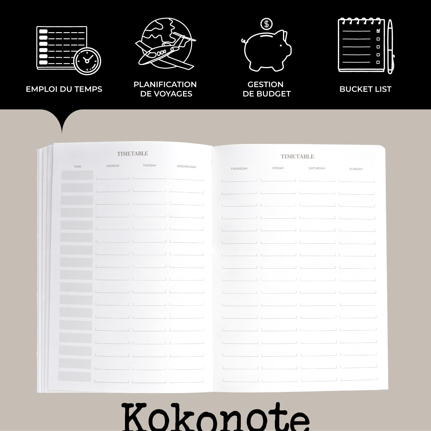 Kokonote 2024-2025 Nordic Spiral Weekly Student Planner - August 2024 to July 2025 | Academic Organizer for School, College & Work | Perfect for Scheduling, Homework & Goal Tracking