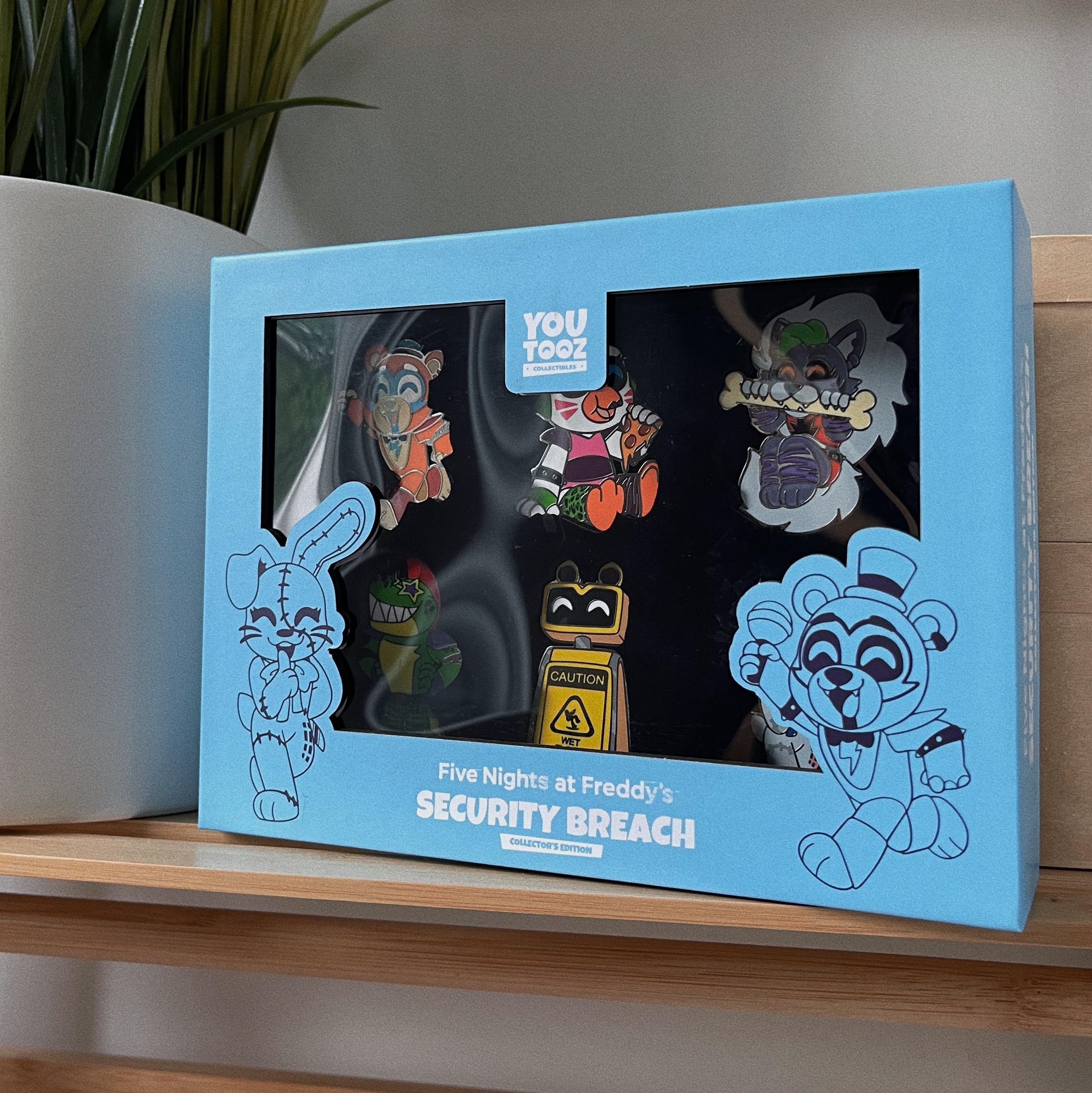 Official Youtooz Five Nights At Freddy's Security Breach Pin Set - 6 Collectible FNAF Pins in Gift Box - Perfect for Gaming Fans & Collectors - Great for Cosplay, Conventions & Display