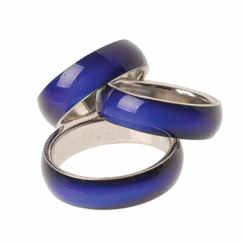 Stainless Steel Mood Rings - Silver Standard Size for Gifts & Parties