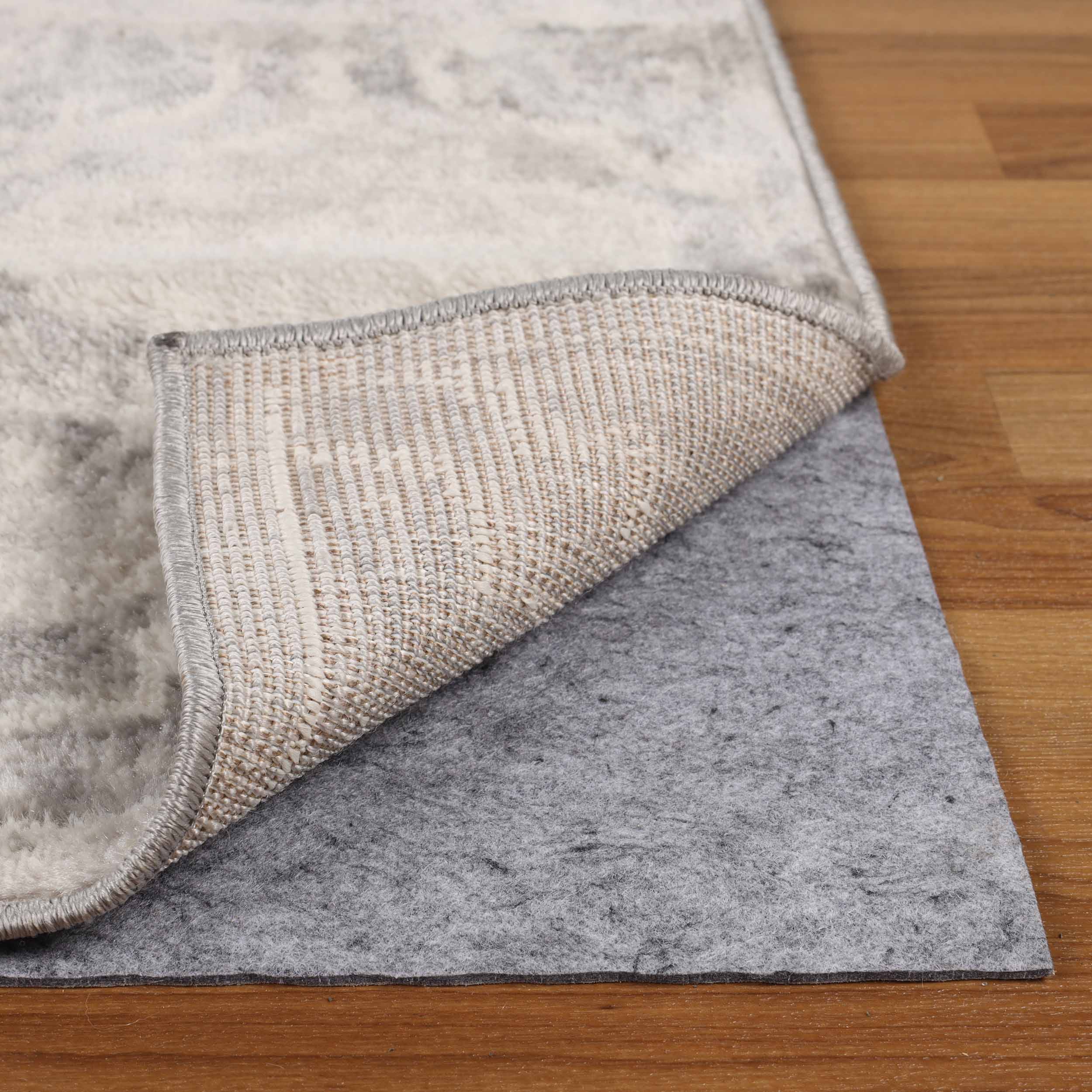 Non-Slip Polyester Felt & Rubber Rug Pad with Coating - Perfect for Hardwood Floors, Tile, and Laminate - Indoor Area Rug Gripper for Living Room, Bedroom, and Office