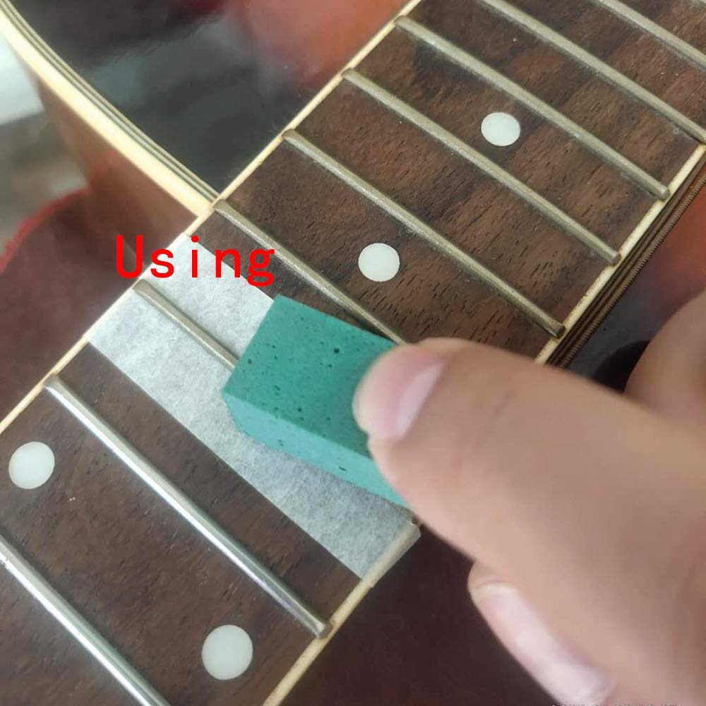 Professional Baroque Fret Erasers Kit for Guitar Maintenance - 5-Piece Set with 180/400/1000/1500/2000 Grit for String Cleaning & Fret Polishing - High-Quality Luthier Tools for Guitar Repair & Setup - Perfect for Home Studios & Professional Workshops