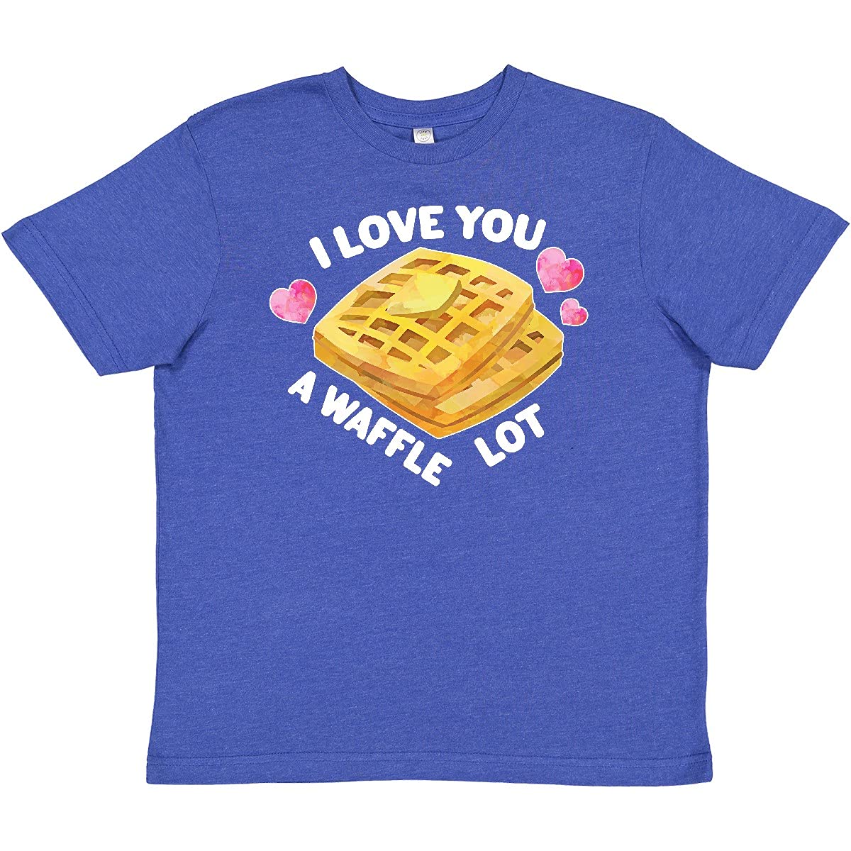 Valentine's Day I Love You a Waffle Lot with Hearts Youth T-Shirt - Cute Kids Valentine's Outfit for School, Parties & Family Photos