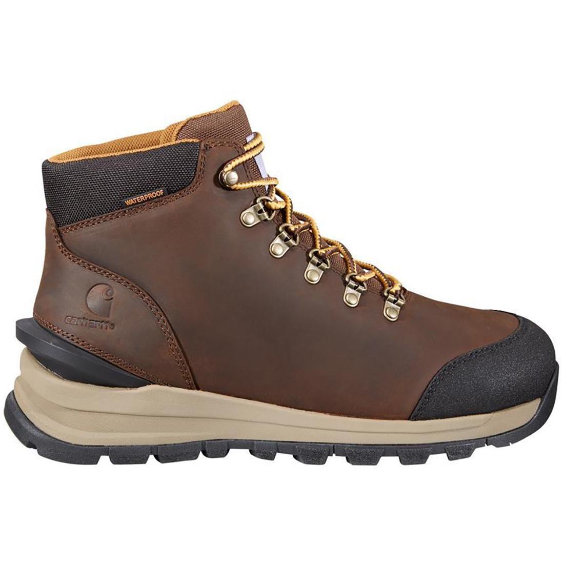 Gilmore 5 Inch Soft Toe Waterproof Work Boots for Men - Dark Brown - Comfortable & Durable Safety Shoes for Construction, Hiking & Outdoor Activities